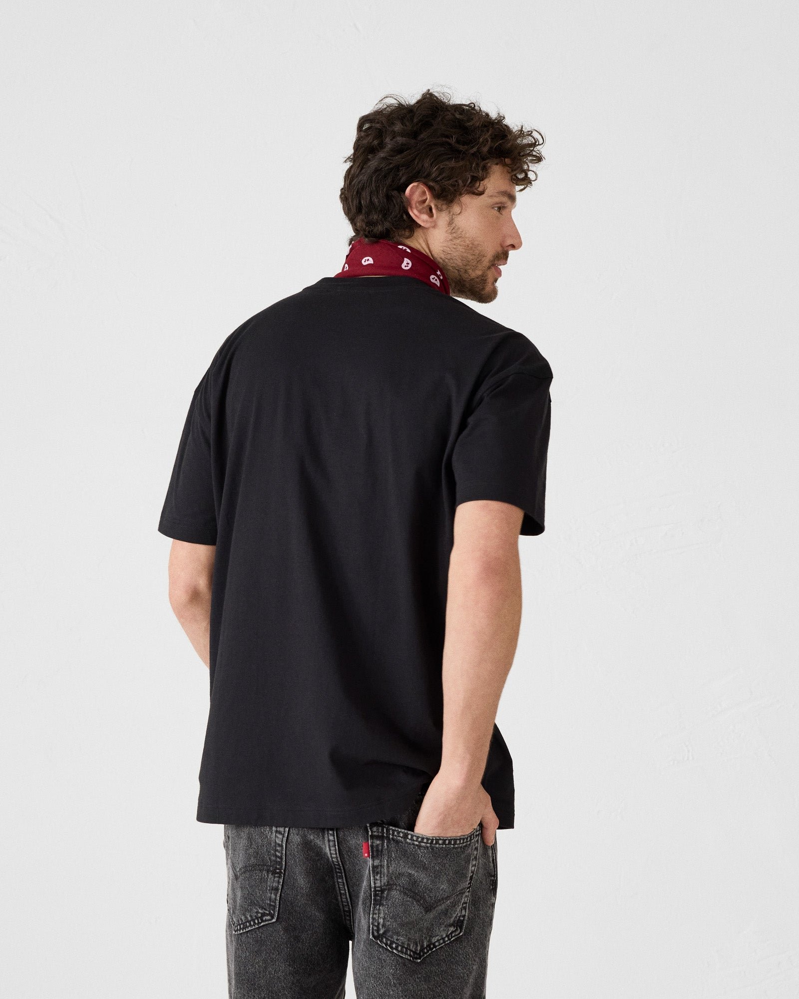 Round neck cotton T-shirt Narong JOTT Black