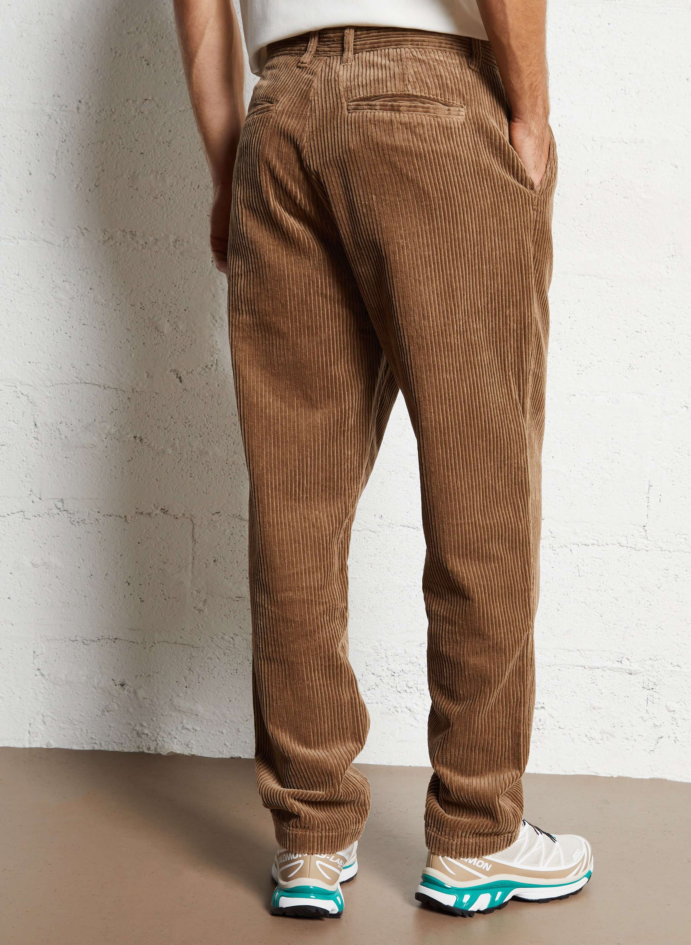 Slim-fit cotton cargo pants MINIMUM Beige