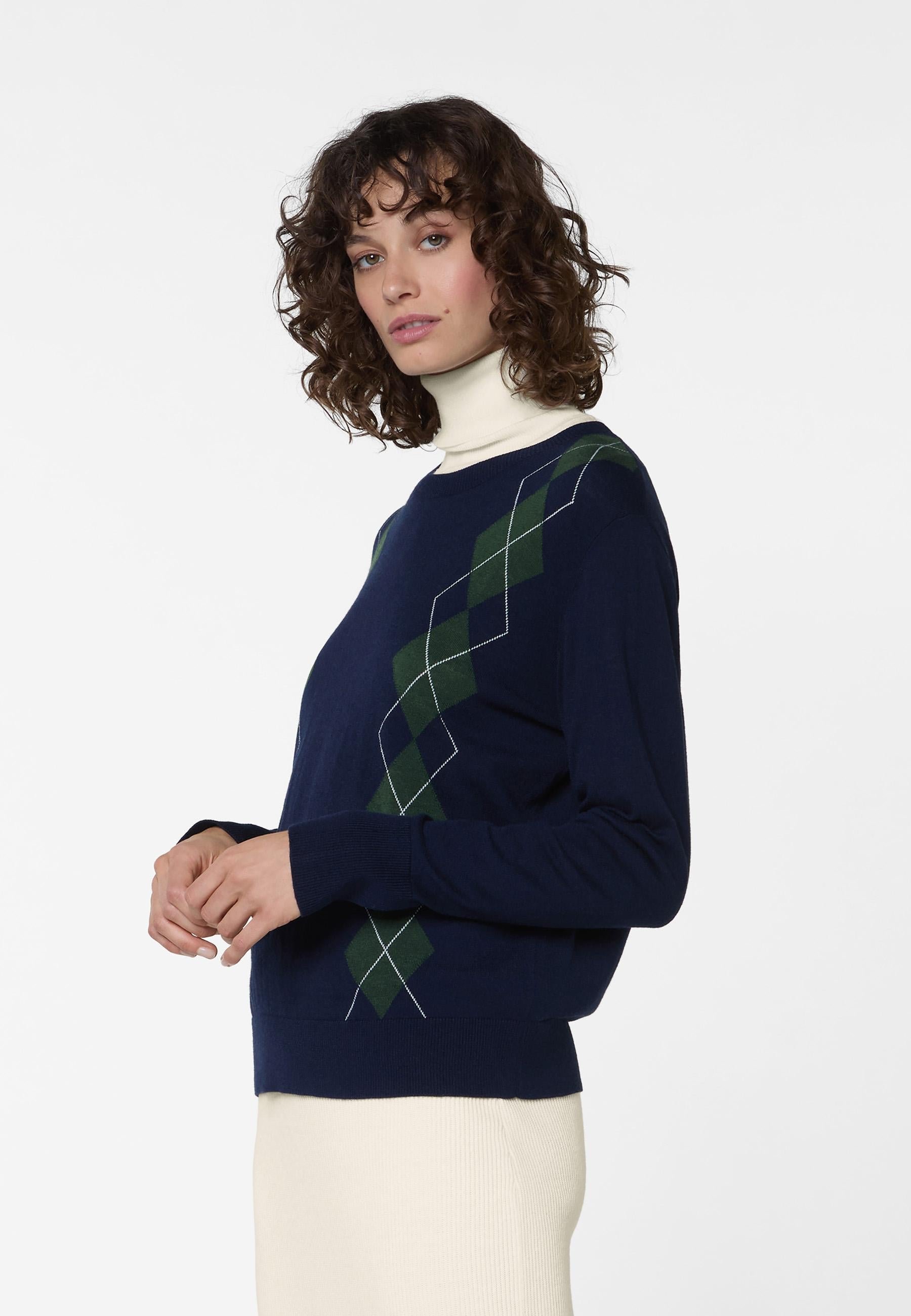 Chat jacquard sweater RODIER Blue