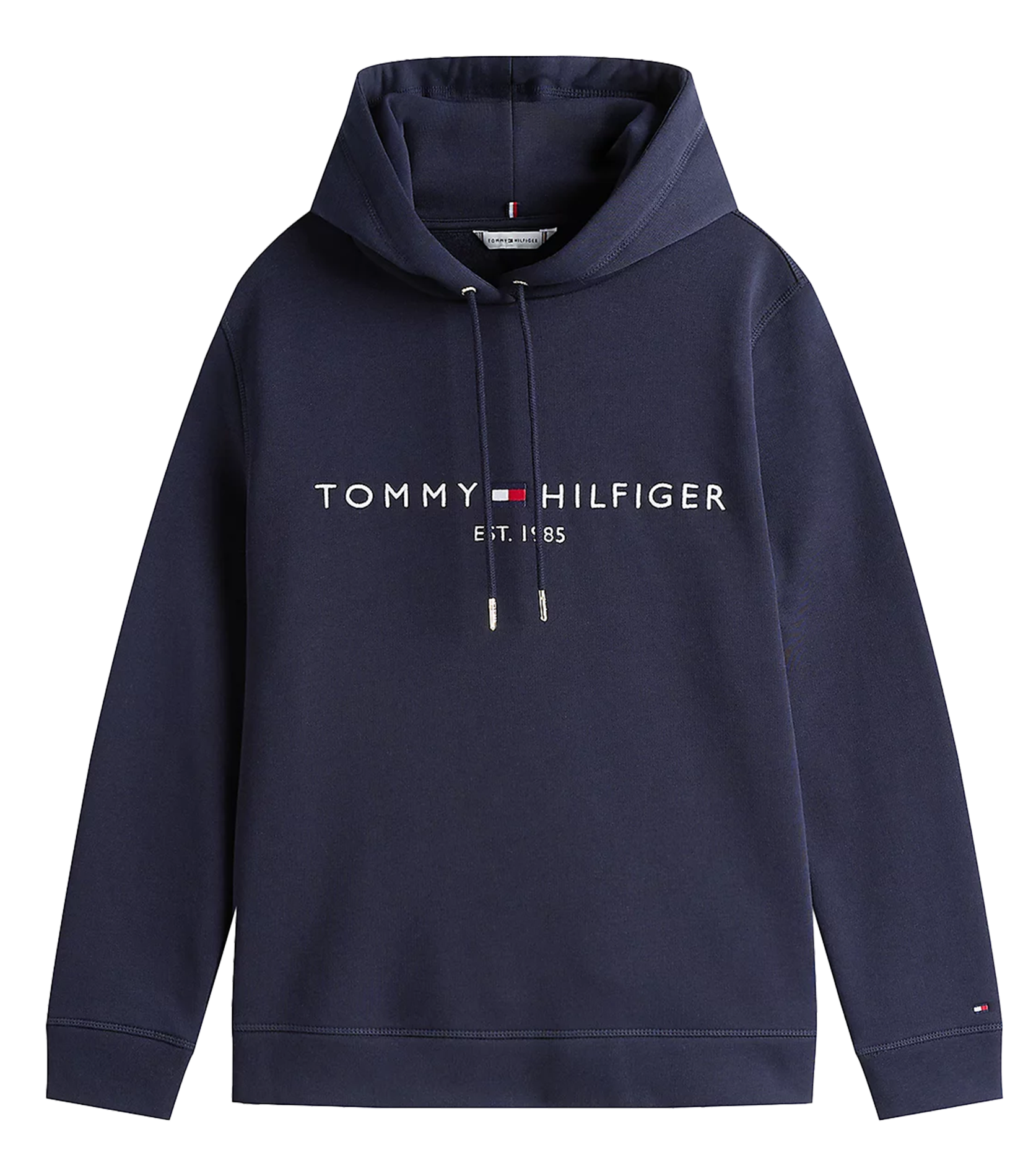 Sweat à capuche brodé en coton mélangé TOMMY HILFIGER Bleu