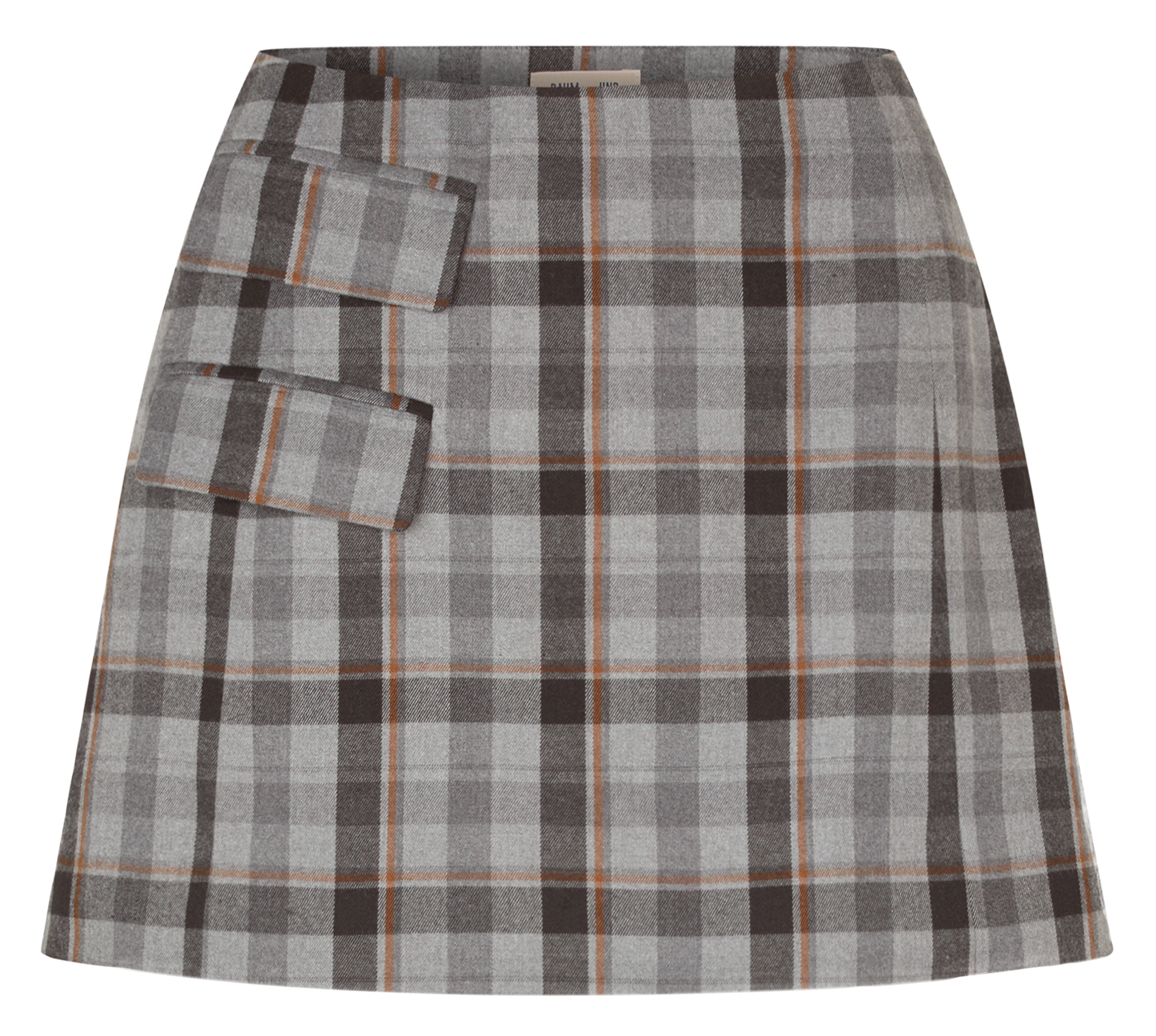Jupe courte droite à carreaux BAUM UND PFERDGARTEN Gris