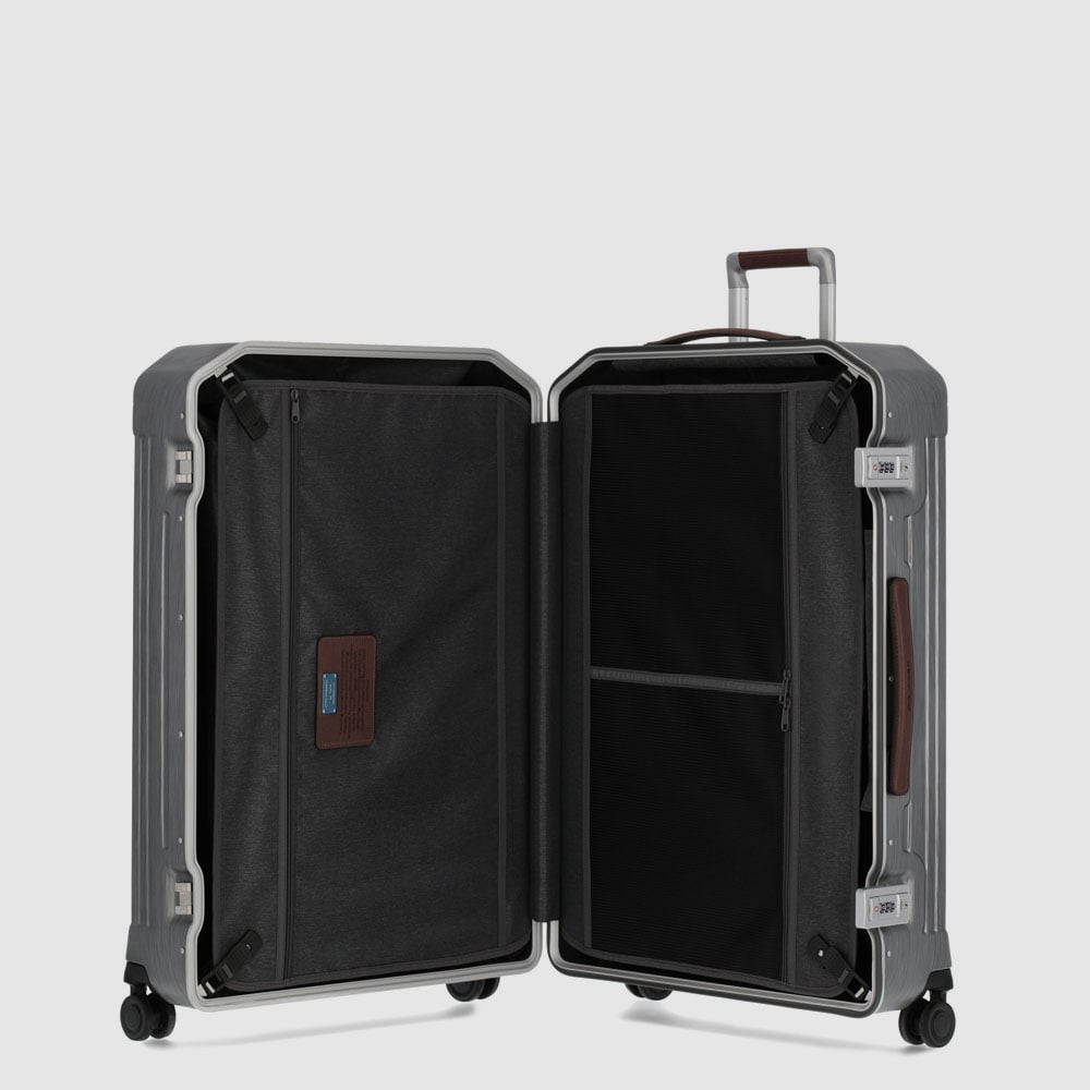 Medium 4-wheel trolley suitcase with TSA lock PIQUADRO Black