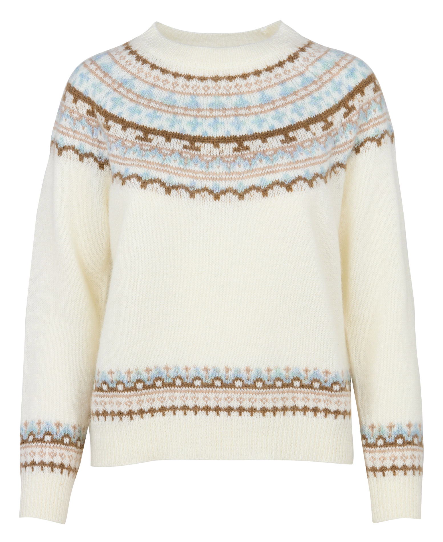 Pull oversize col rond SUD EXPRESS Blanc