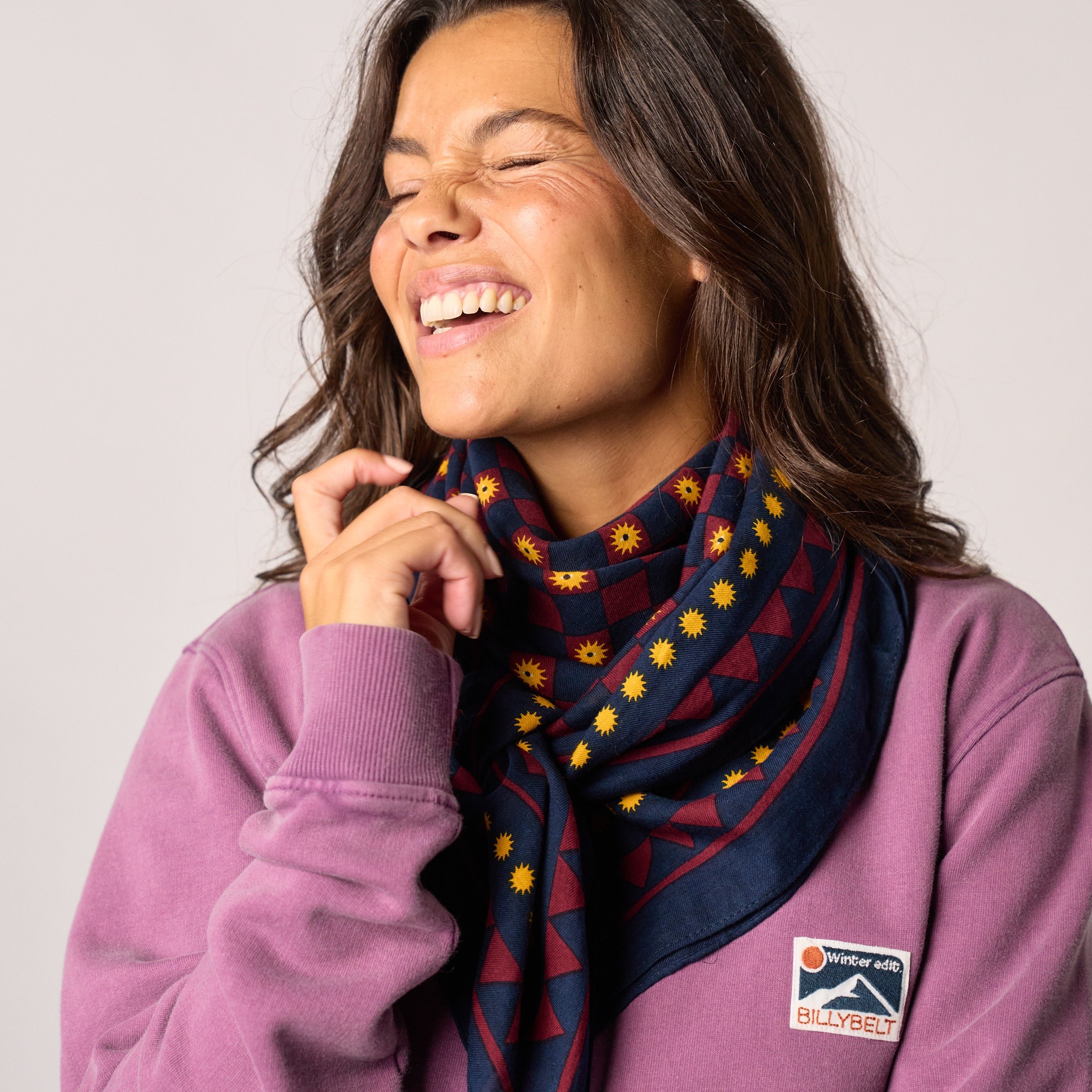 Organic Cotton Roman Scarf BILLYBELT Blue