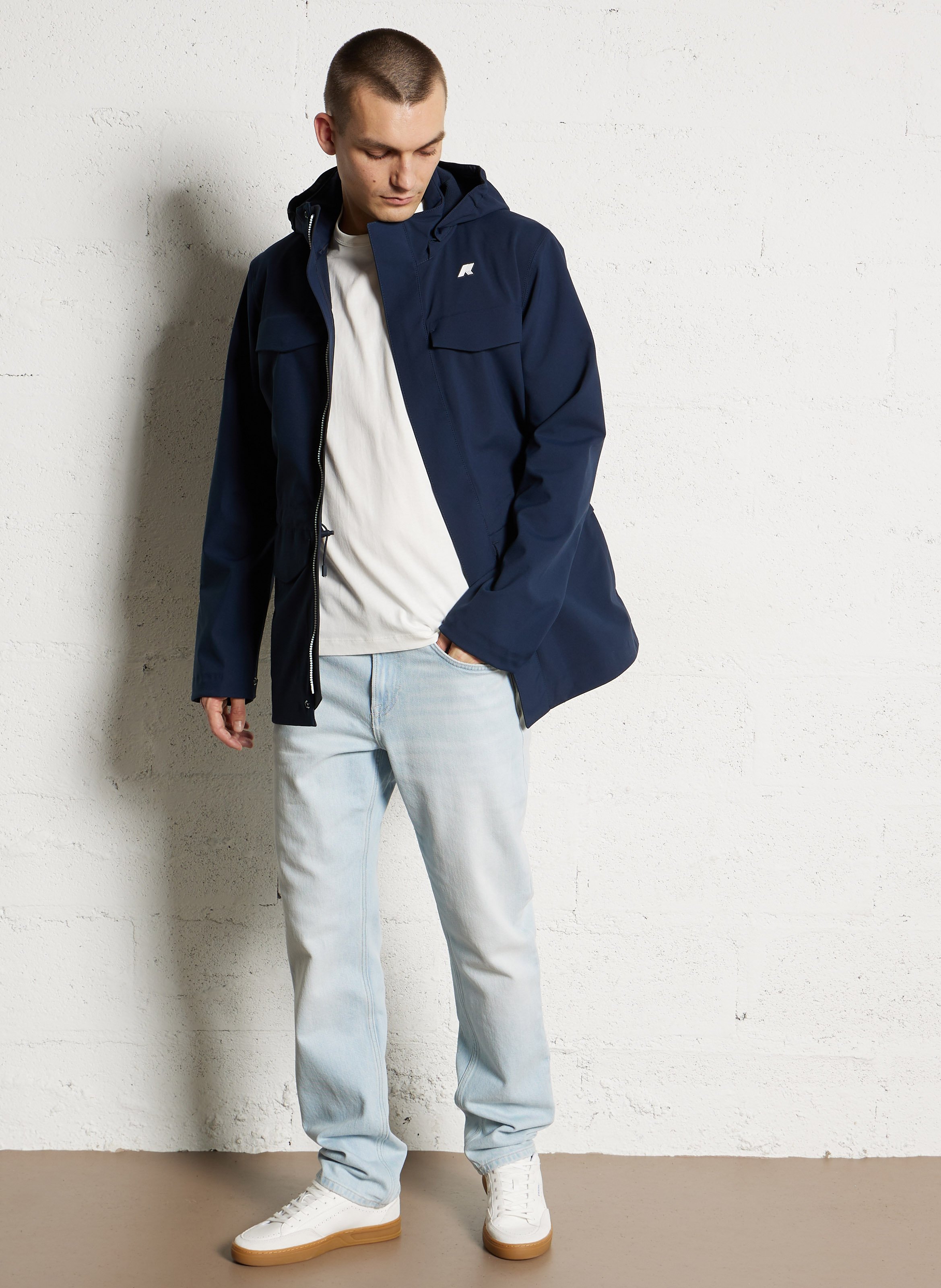 Imperméable col montant K-WAY Bleu