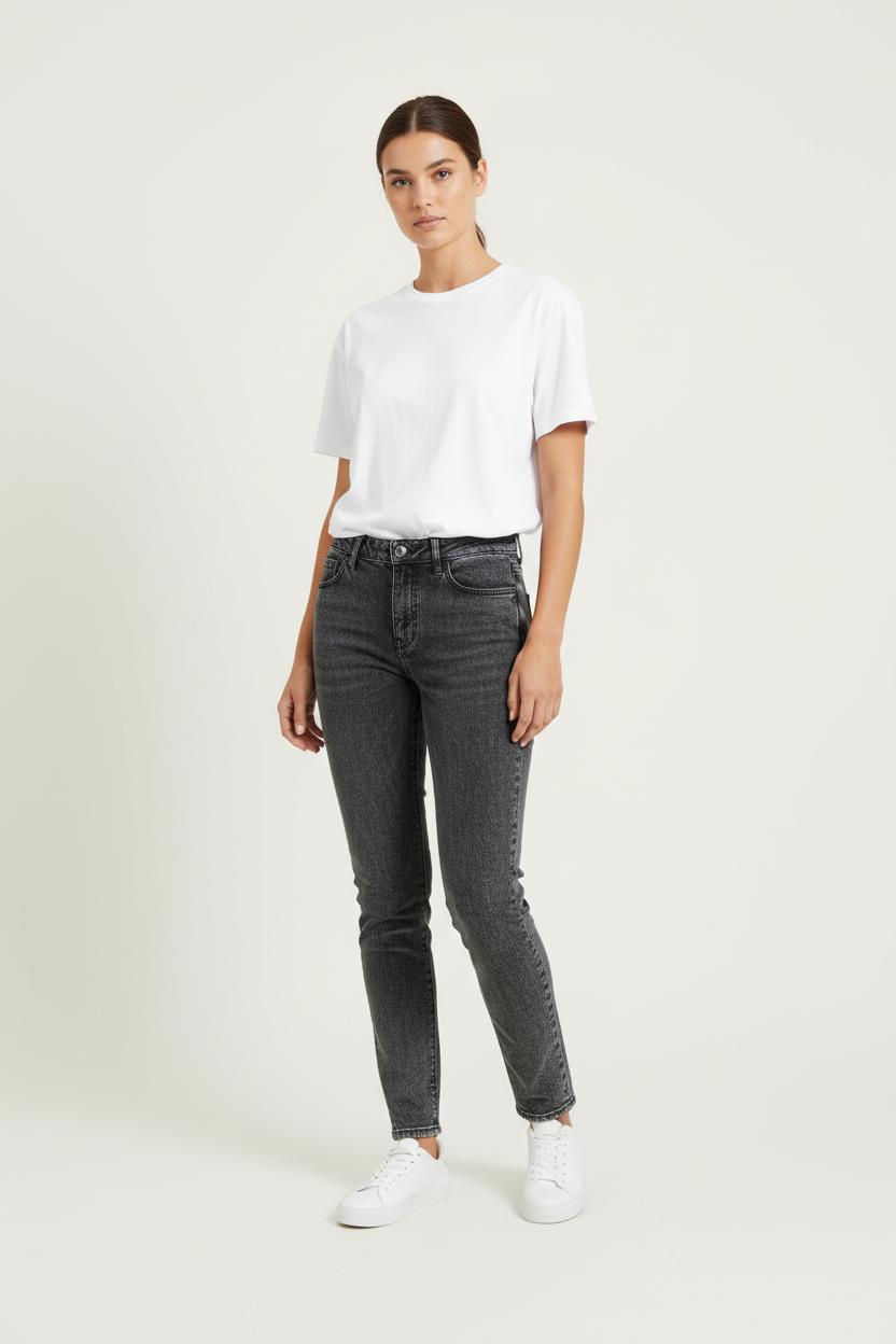 Cropped slim jeans with studs IRO - Seconde Main Grey