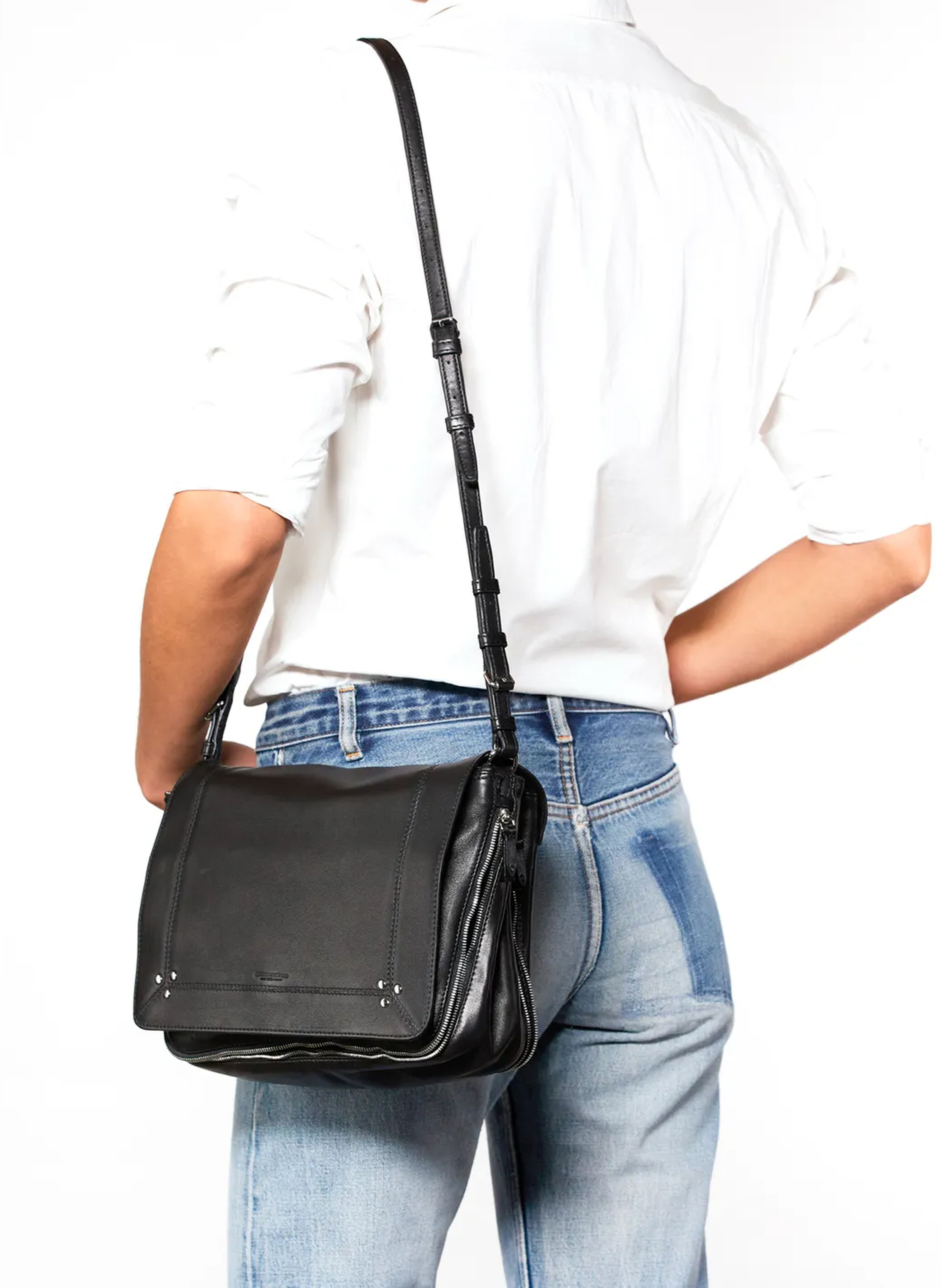 Umhängetasche aus Leder JEROME DREYFUSS Schwarz