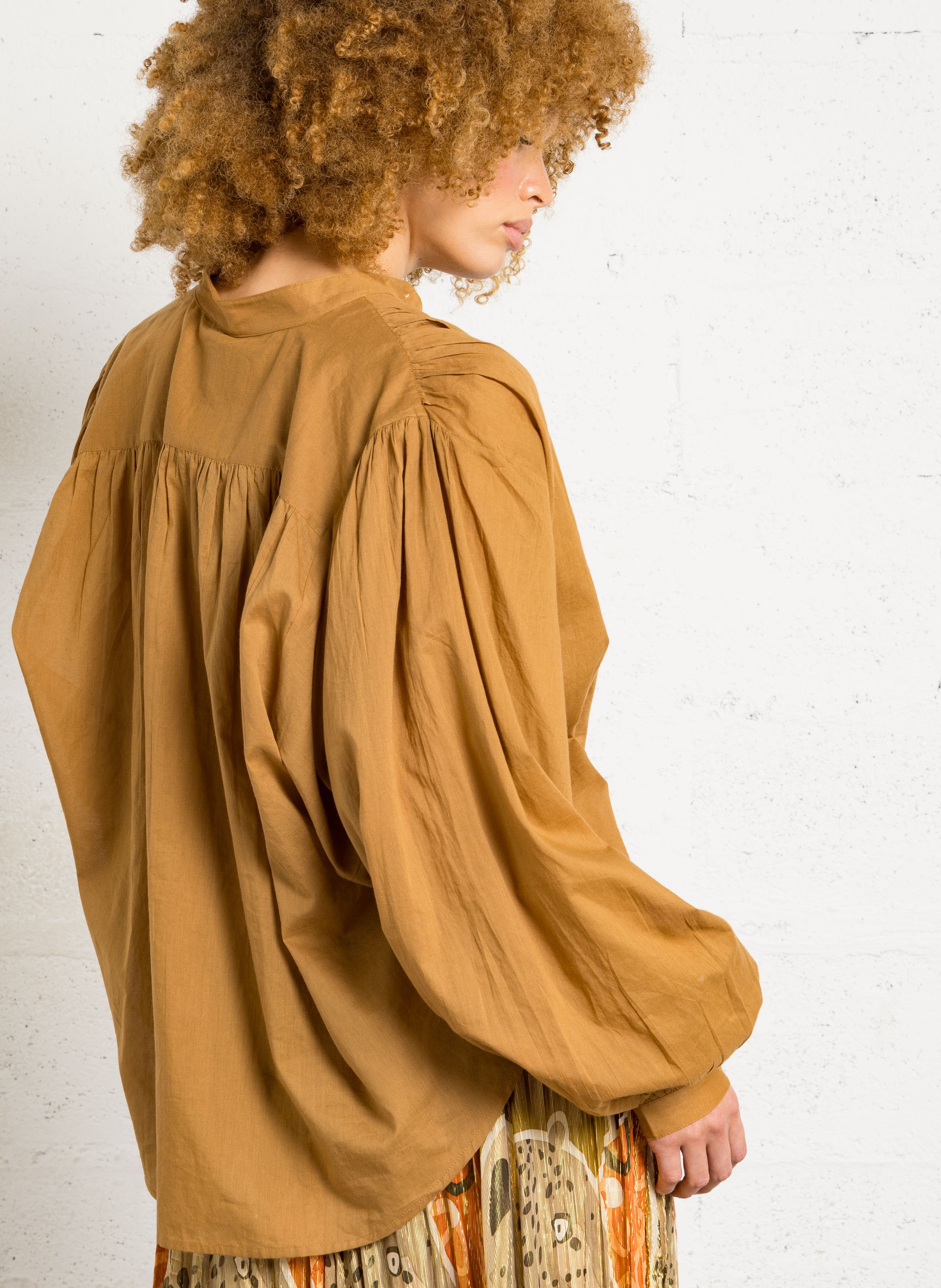 Cotton shirt MES DEMOISELLES Brown