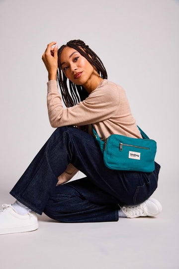 Cotton waist bag Blue