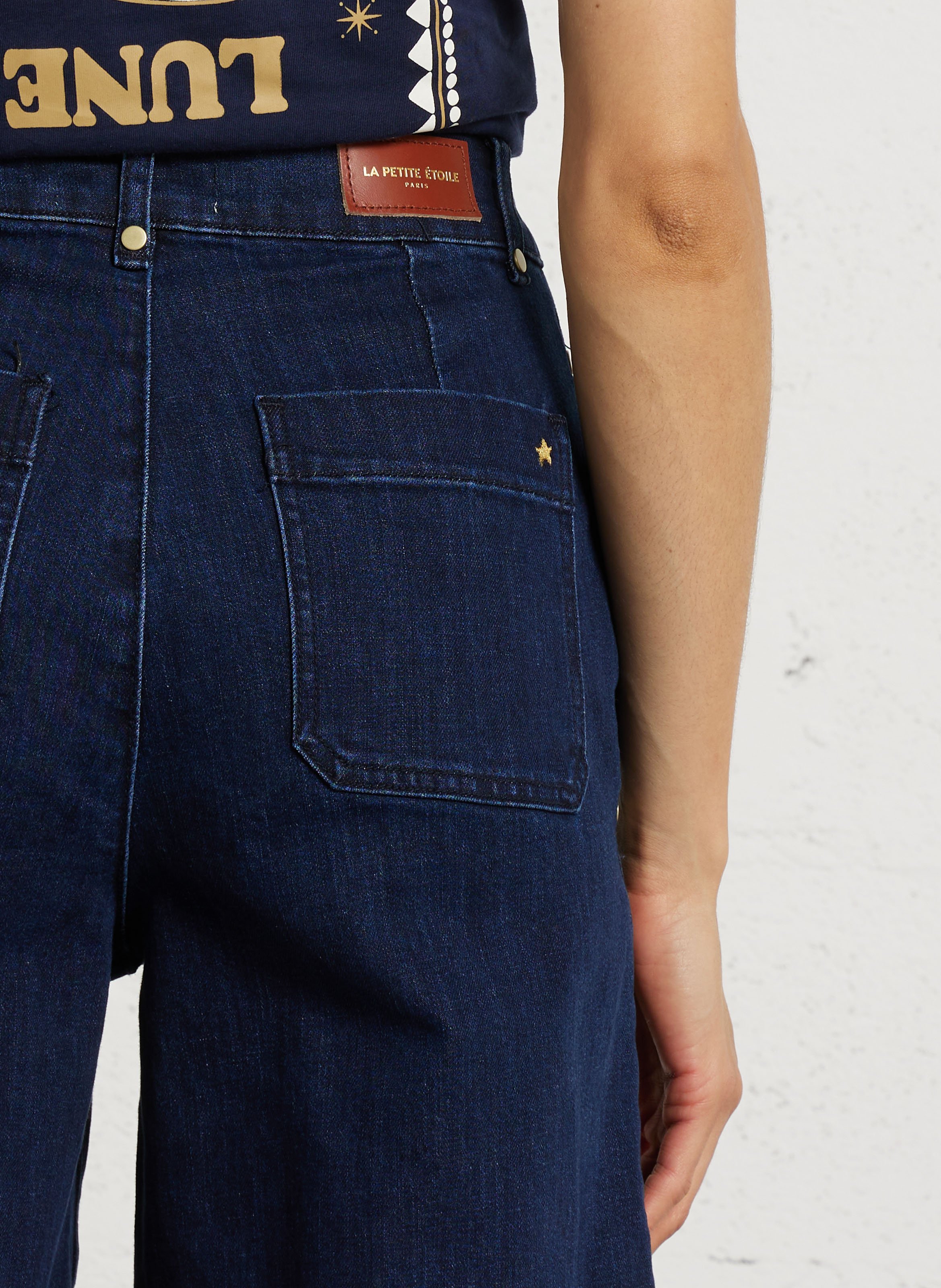 Gerade geschnittene Bermudashorts aus Baumwoll-Mix LA PETITE ETOILE Blau