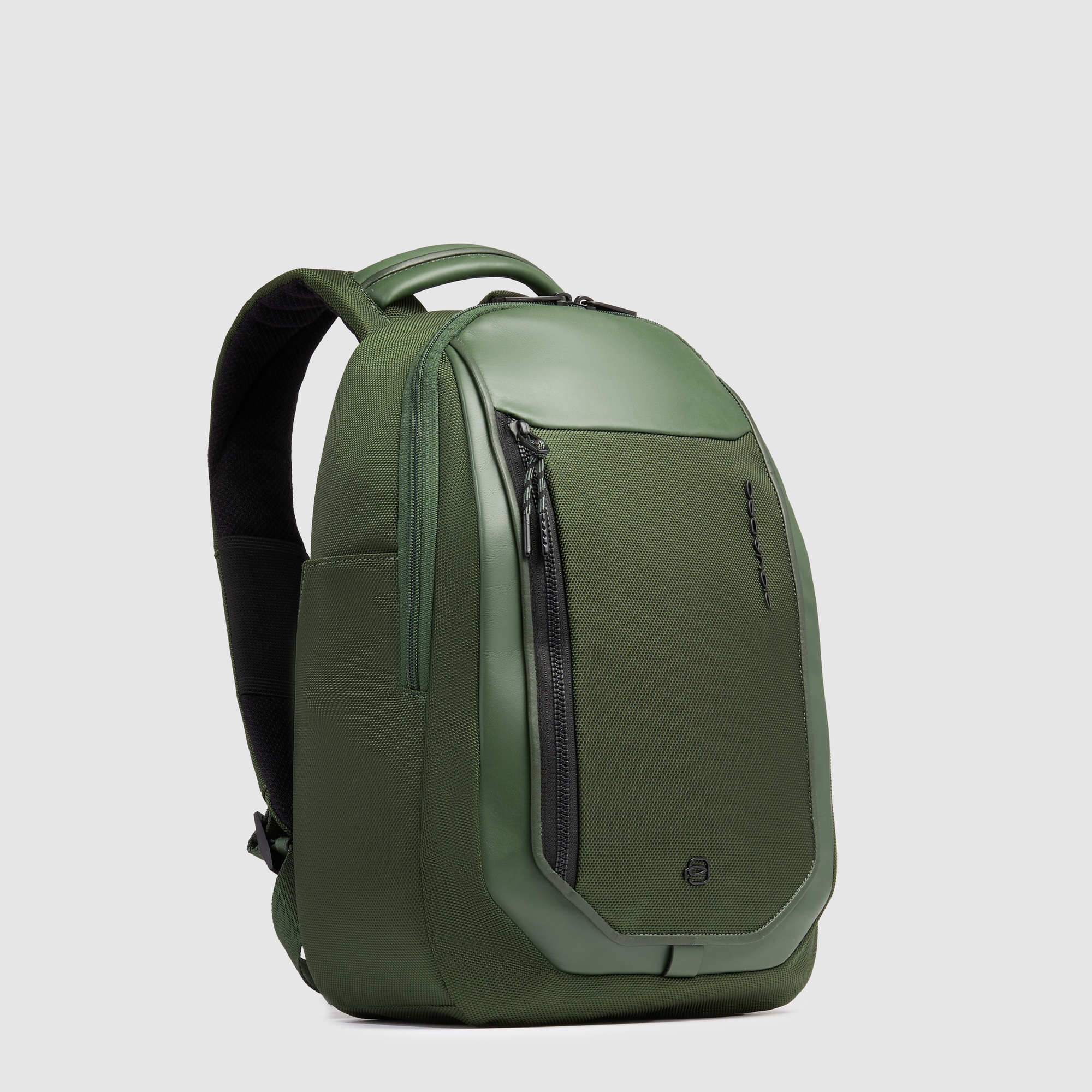 Backpack for 13.3" laptop in recycled fabric PIQUADRO Green