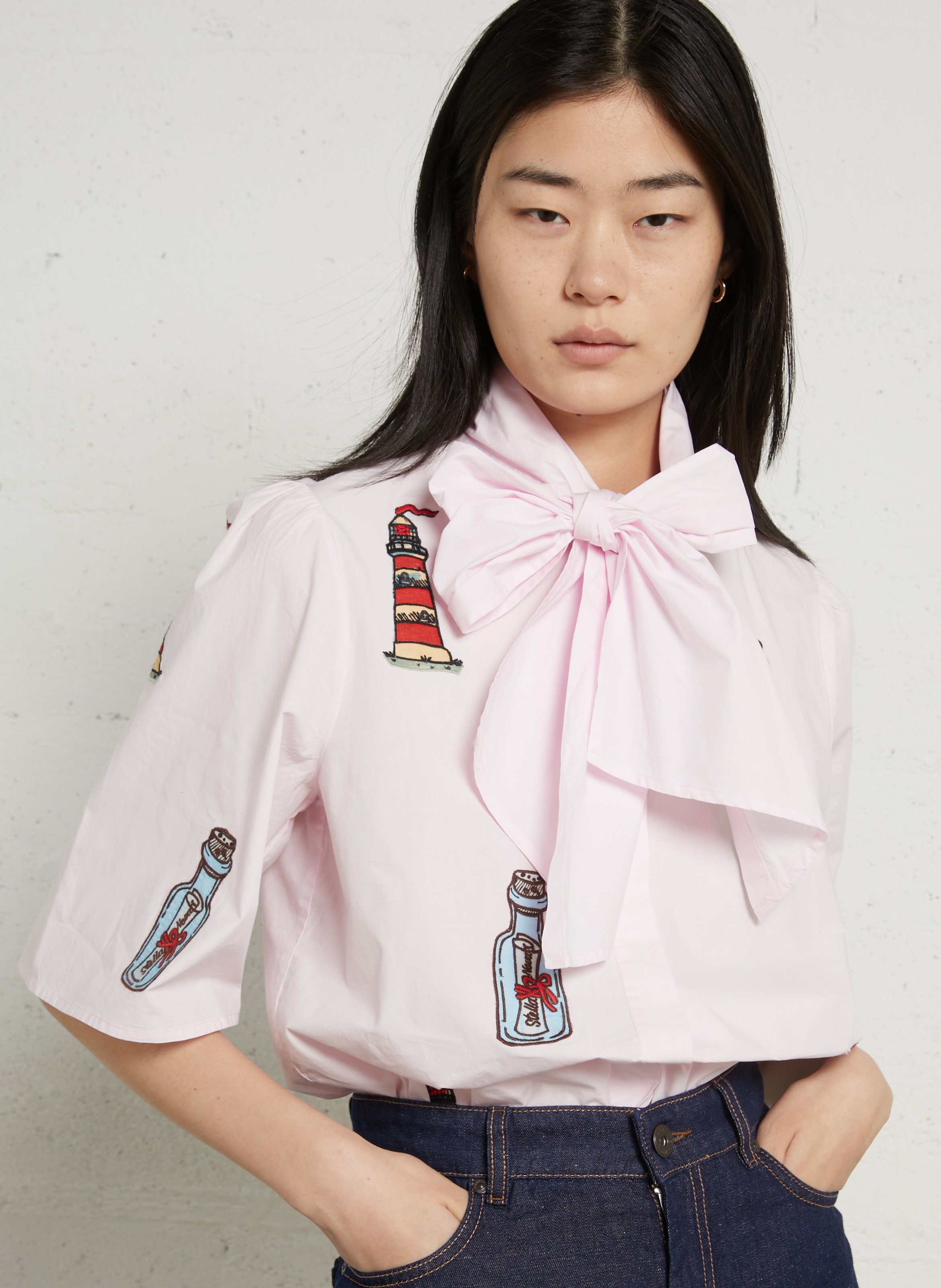 Chemise oversize en coton bio STELLA NOVA Rose