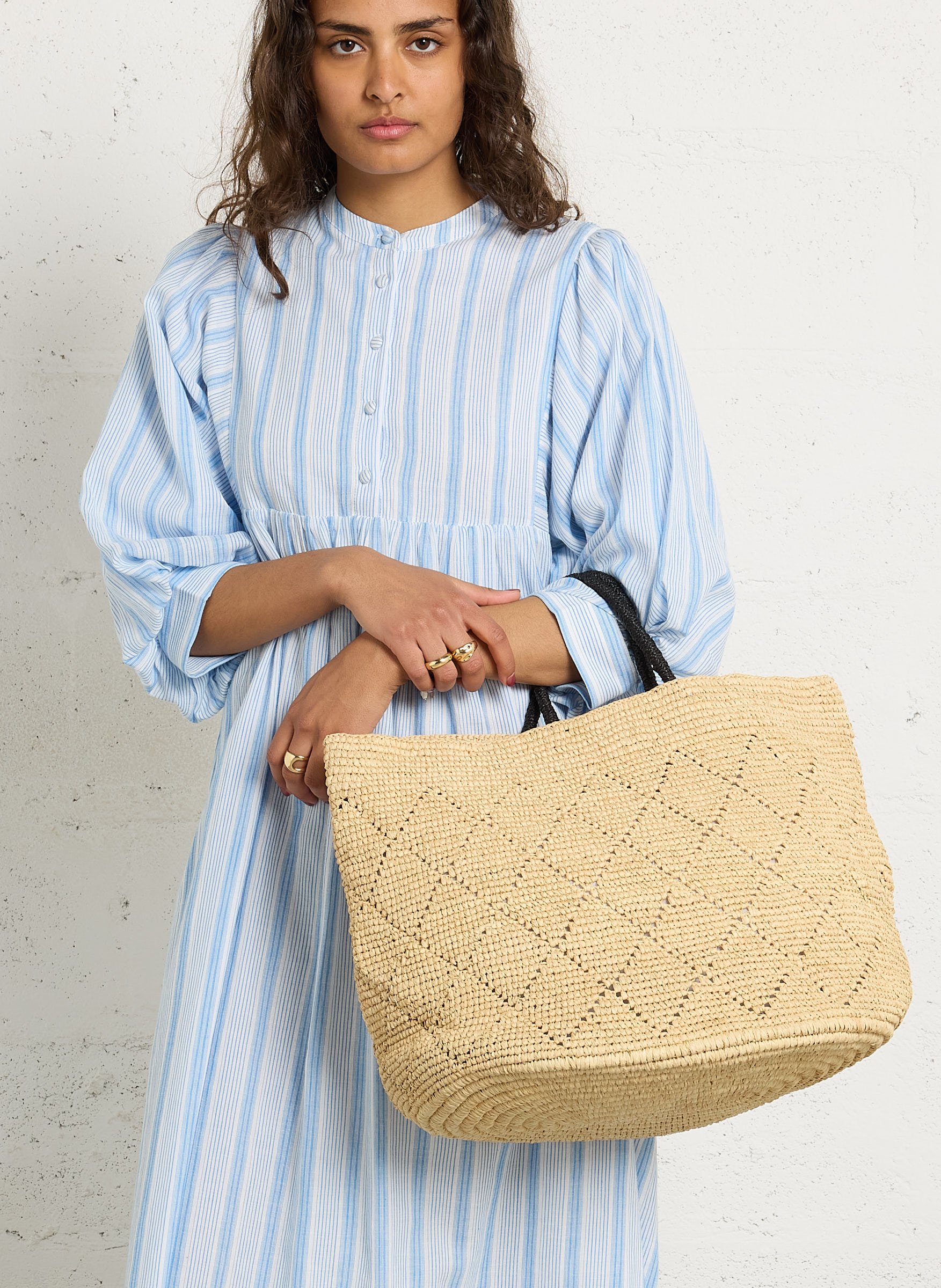 Cabas en raphia CAMALYA Beige