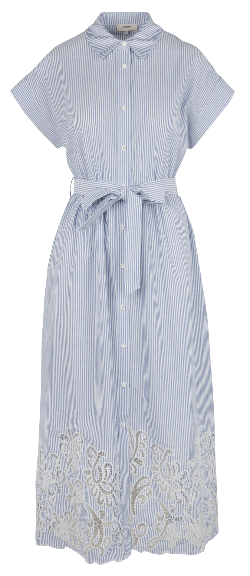 Robe chemise à rayures SUNCOO Bleu