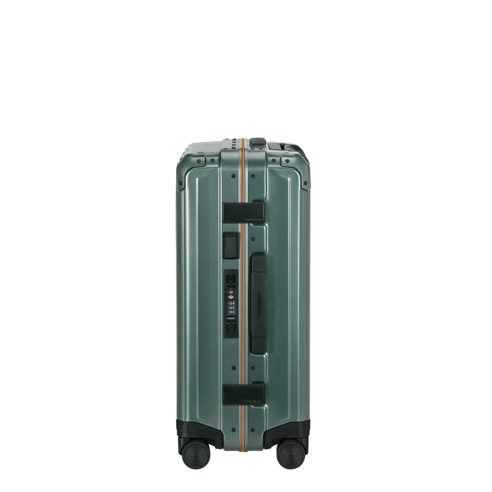 Lite-box aluminum 4-wheel carry-on suitcase size s SAMSONITE Green