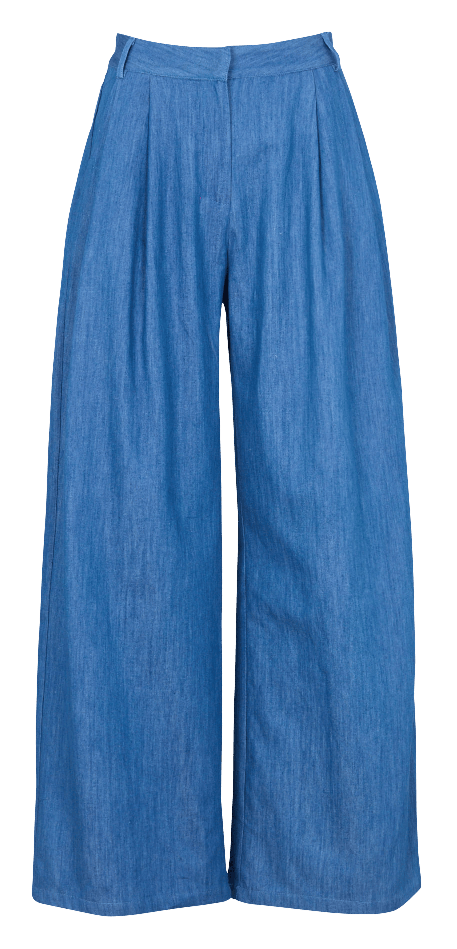 Pantalon large taille haute en coton LA PETITE ETOILE Bleu
