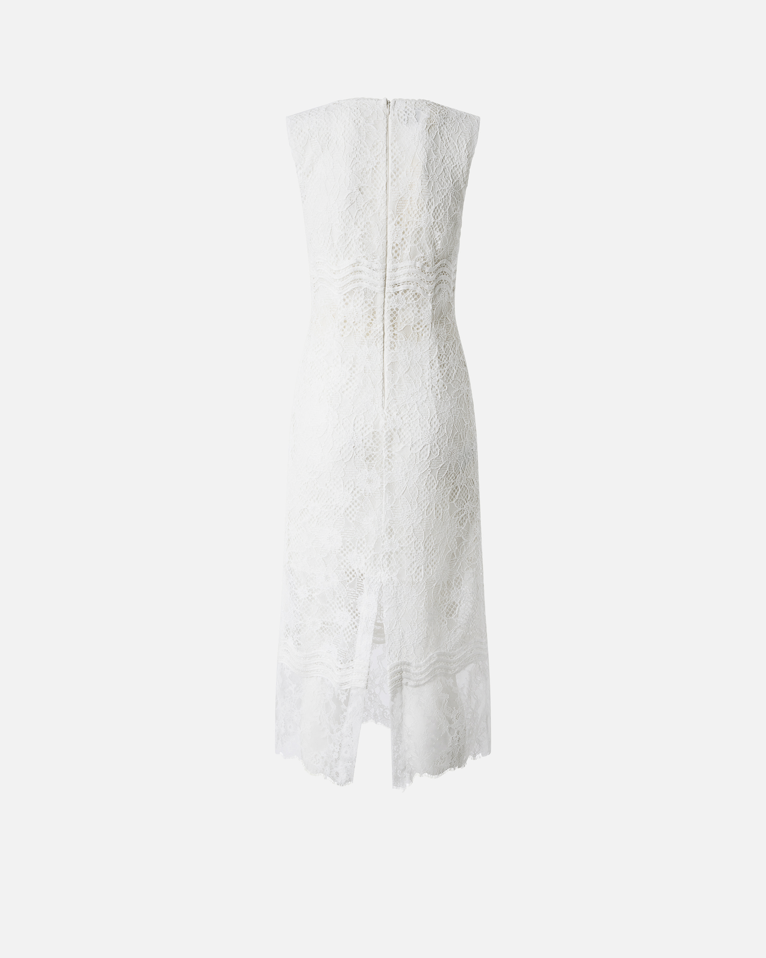 Robe midi sans manches en dentelle PINKO Blanc