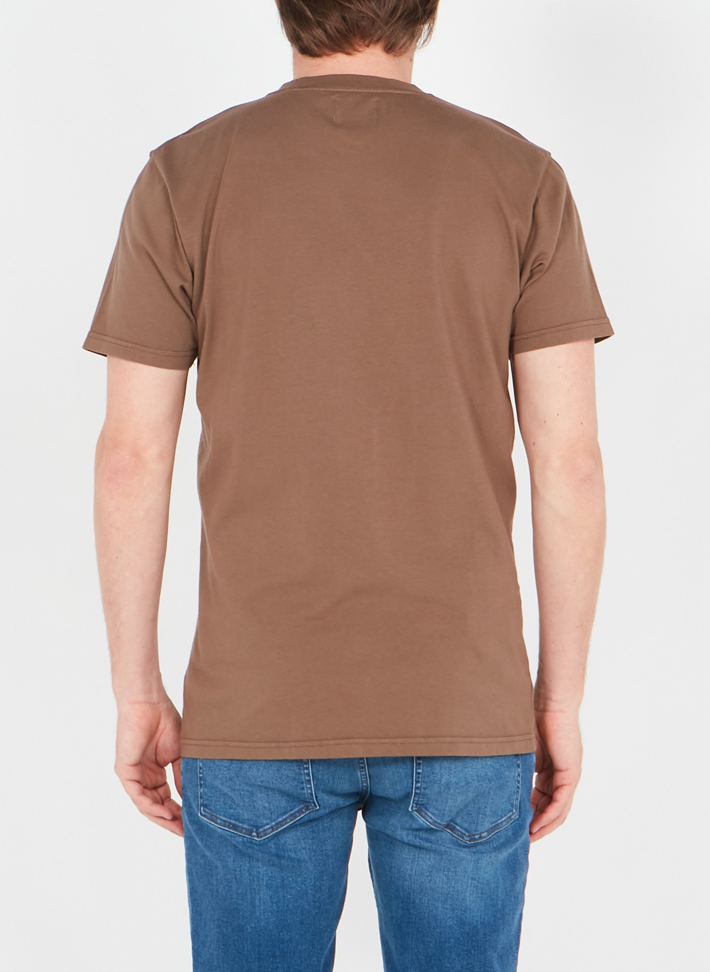 T-shirt col rond en coton biologique COLORFUL STANDARD Marron