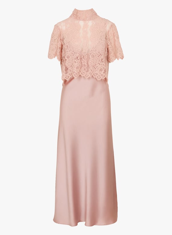 Imperial Representative Robe Robe longue satinée Rose Imperial - Femme | Place des Tendances