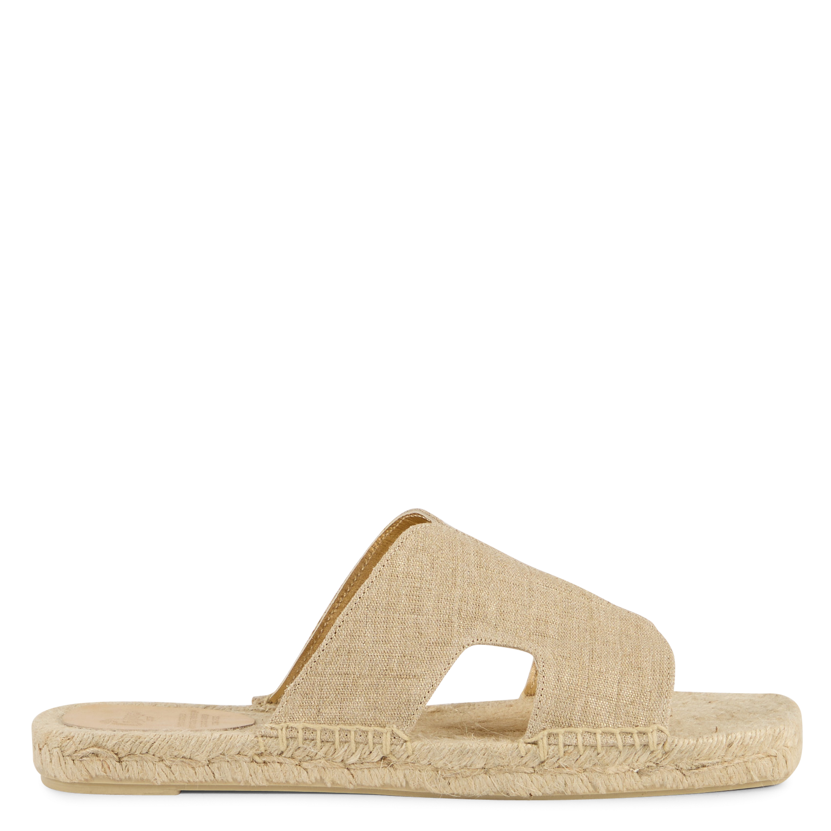 Flat linen sandals CASTANER Golden