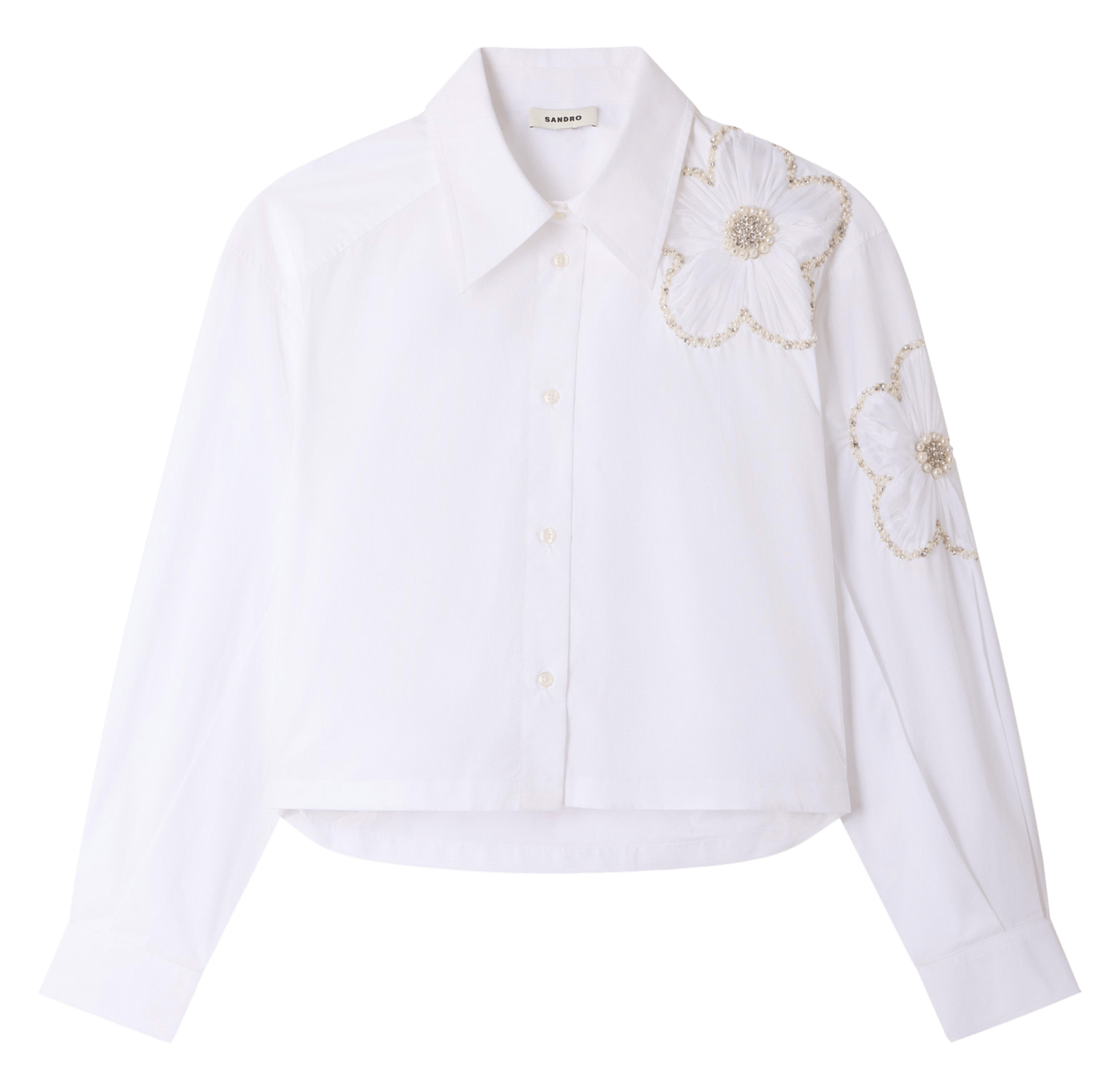 Oversized blouse met klassieke kraag SANDRO Wit