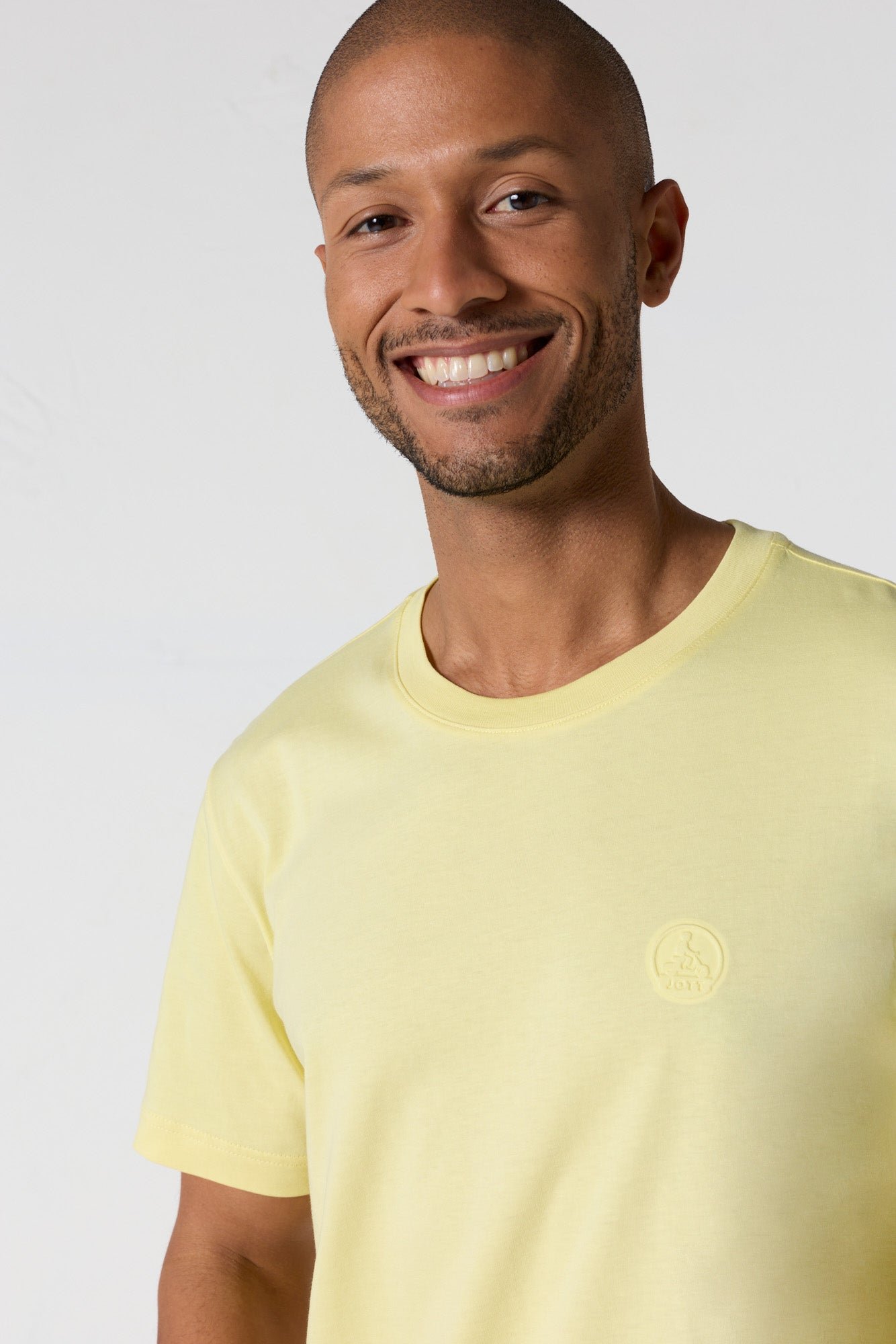 T-shirt à col rond homme en coton pedro JOTT Jaune