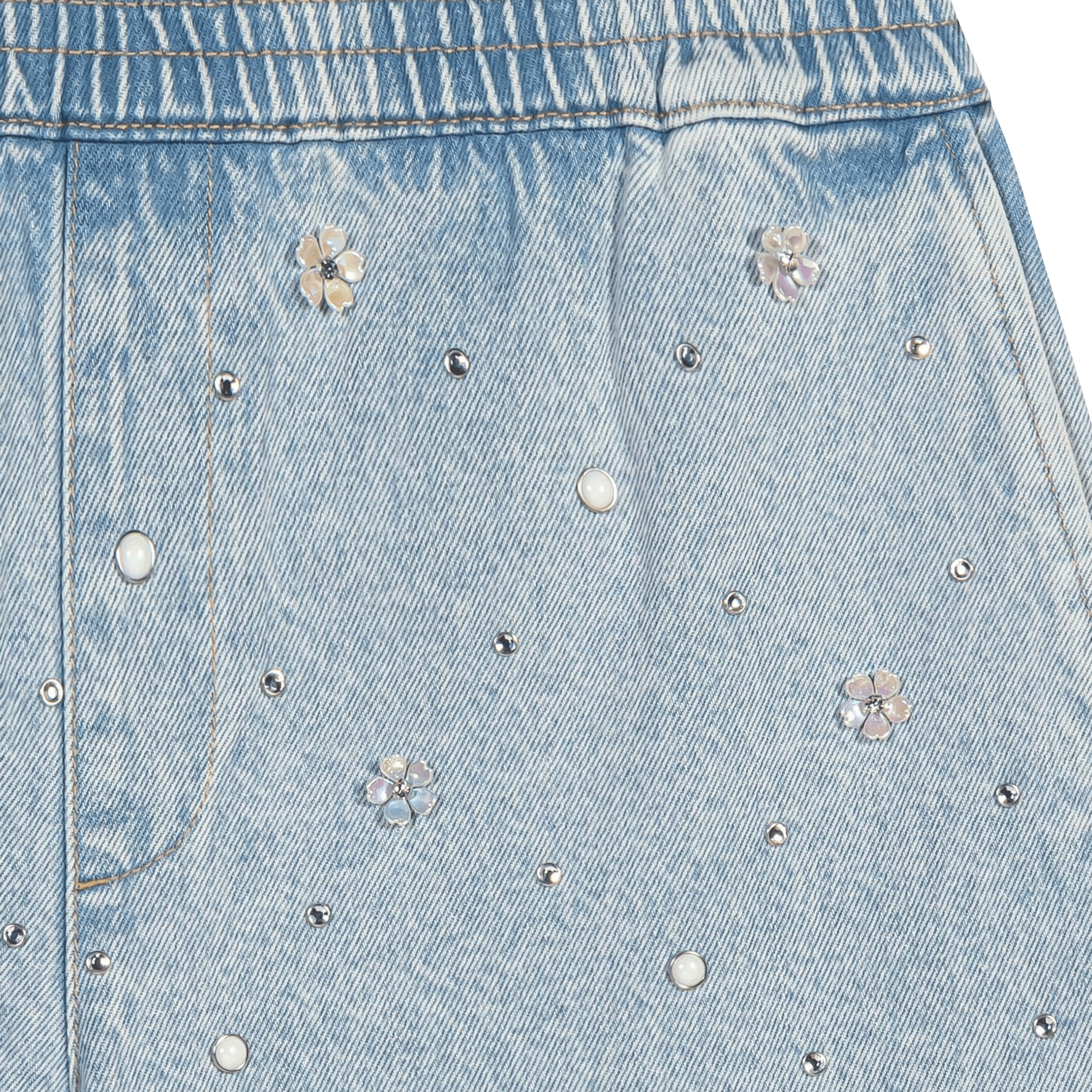 Short droit en coton MAJE Bleu