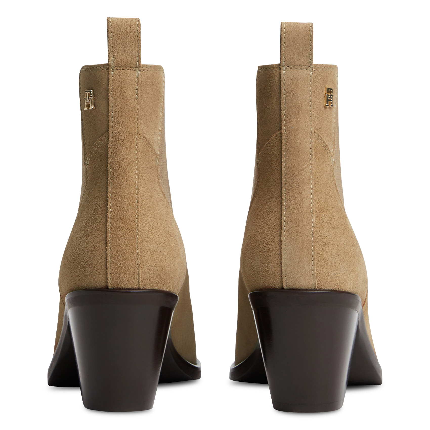 Suede leather ankle boots TOMMY HILFIGER Khaki