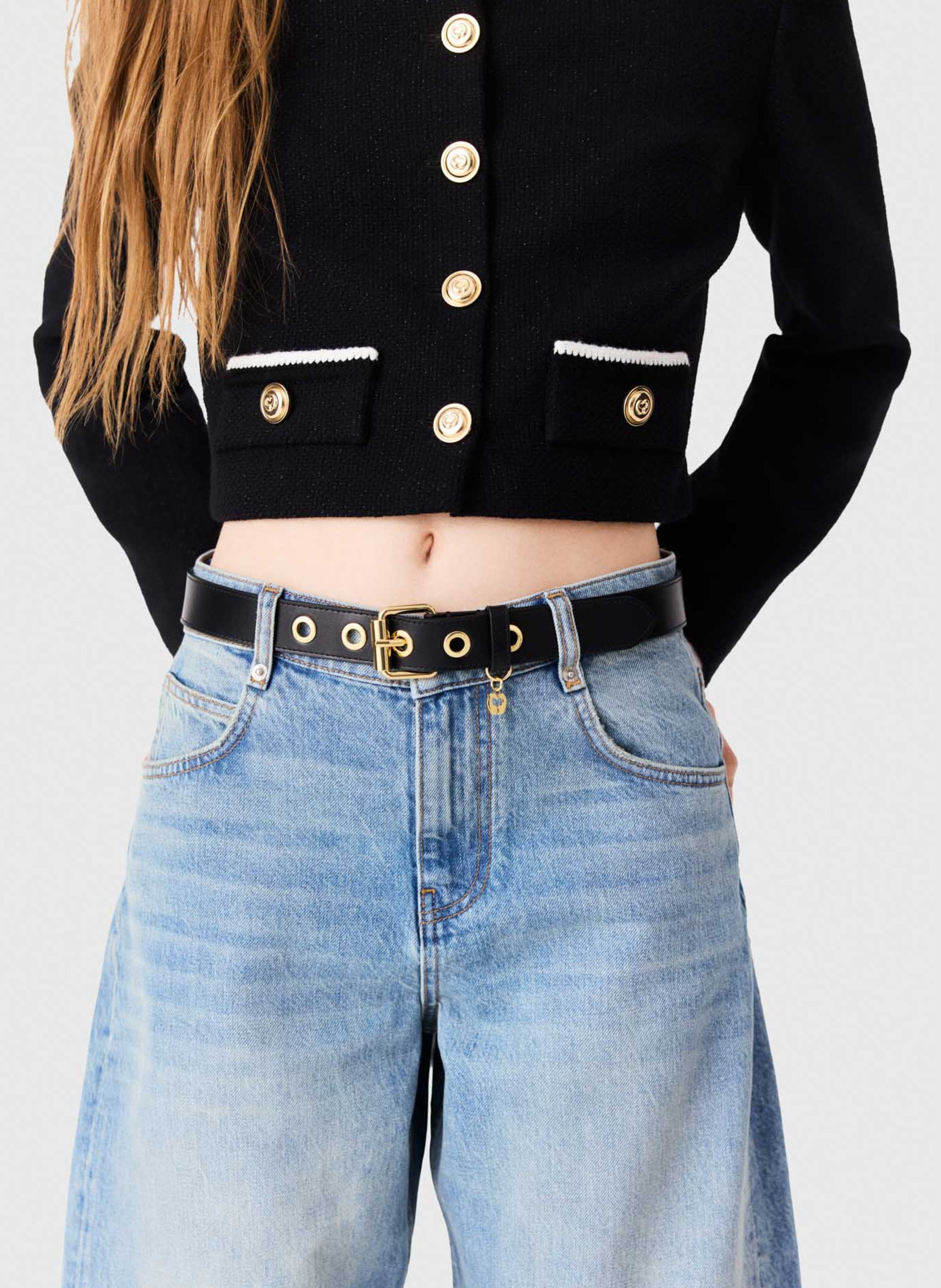Ceinture en cuir | Noir MAJE Femme