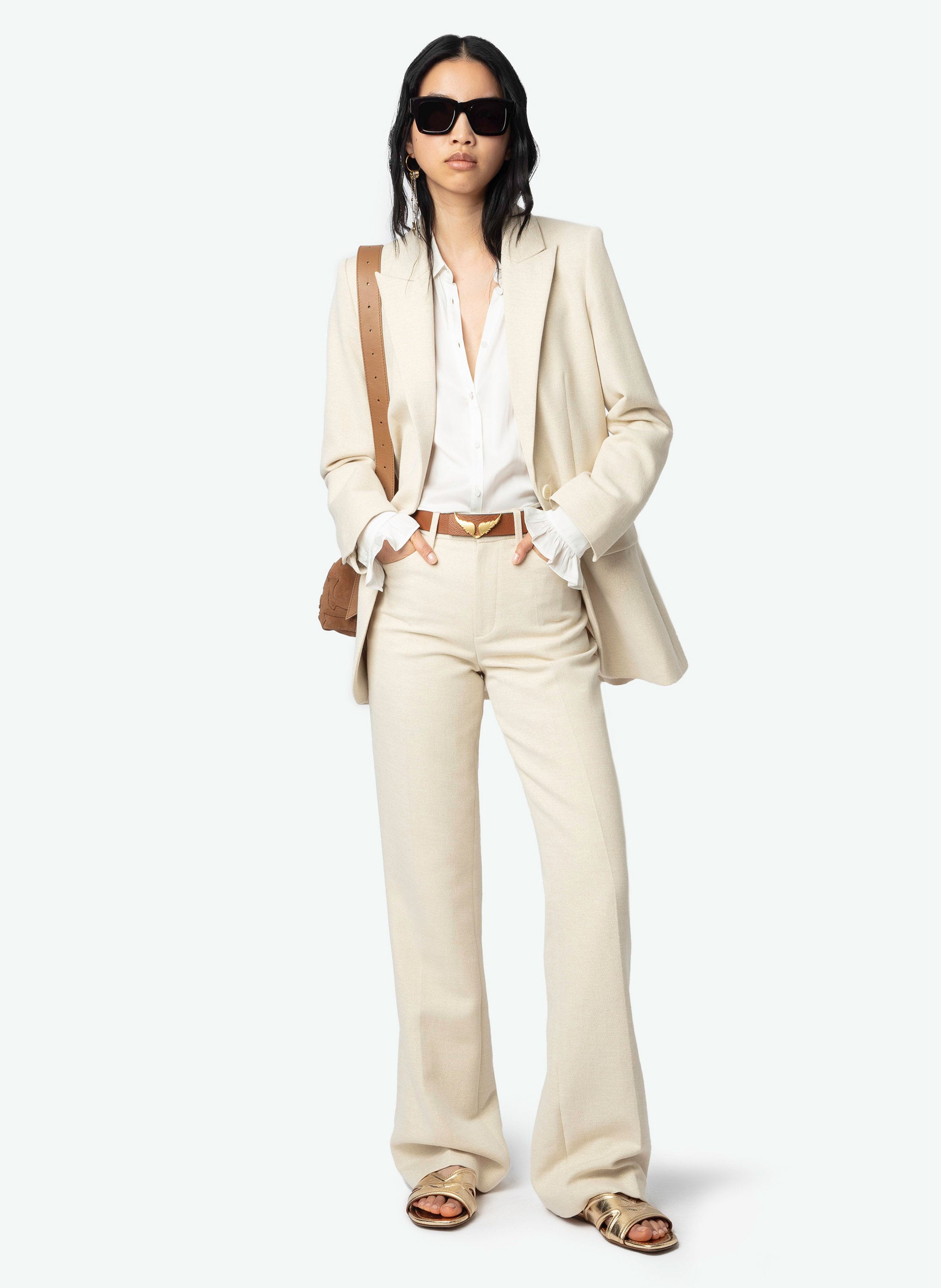 Veste de tailleur en coton mélangé ZADIG&VOLTAIRE Beige