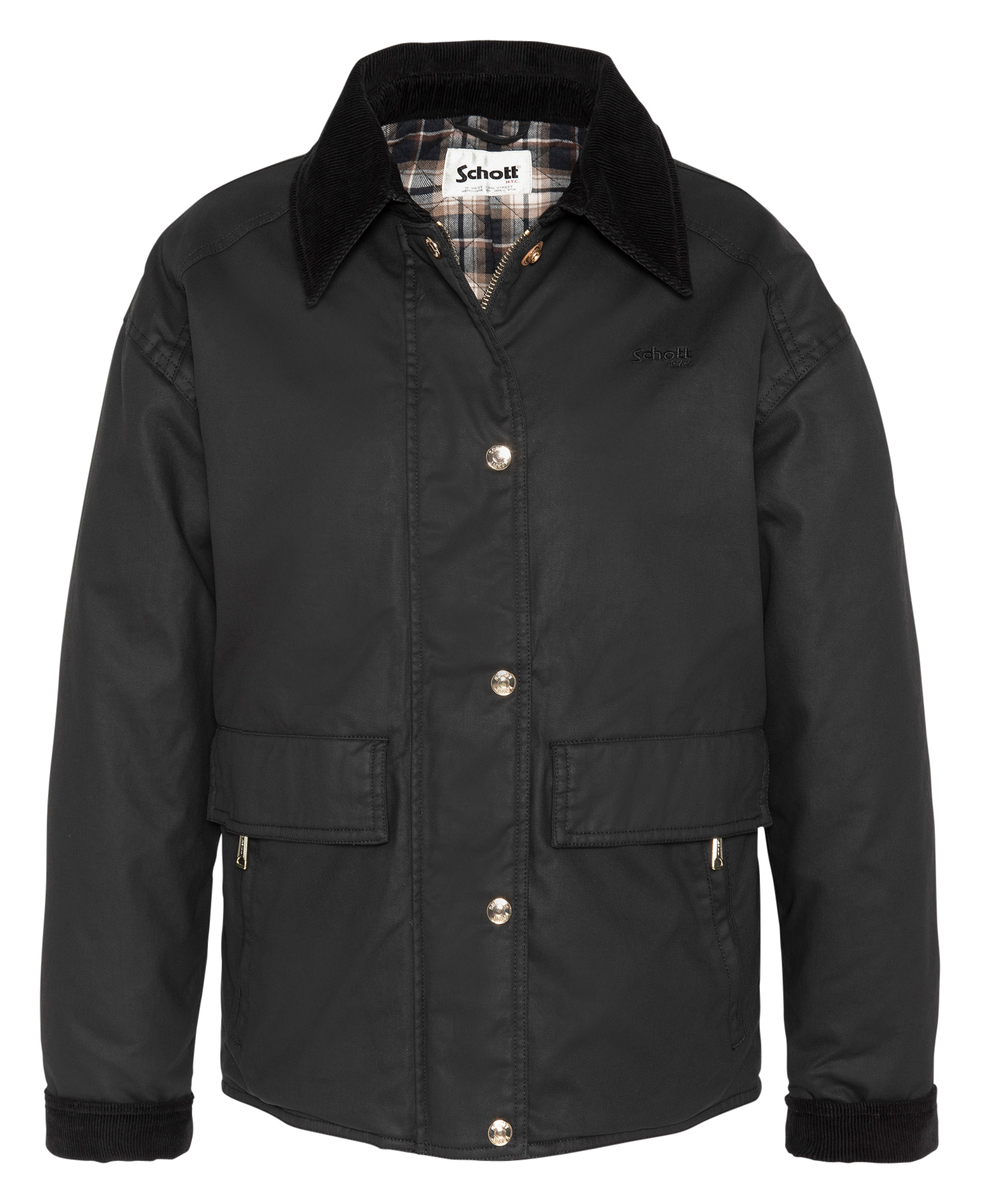 Blouson col classique en coton SCHOTT