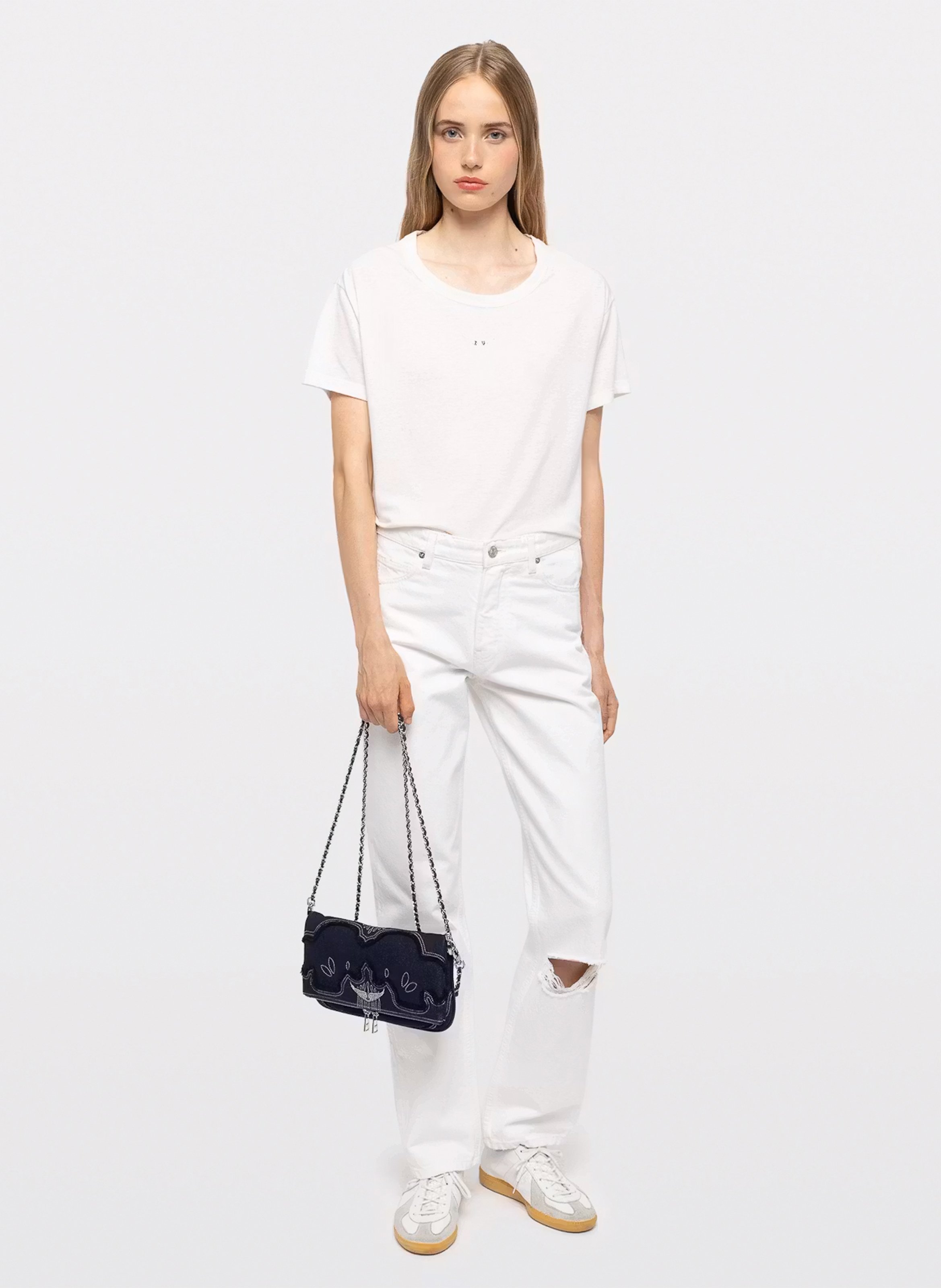 Cotton-blend shoulder bag ZADIG&VOLTAIRE Blue