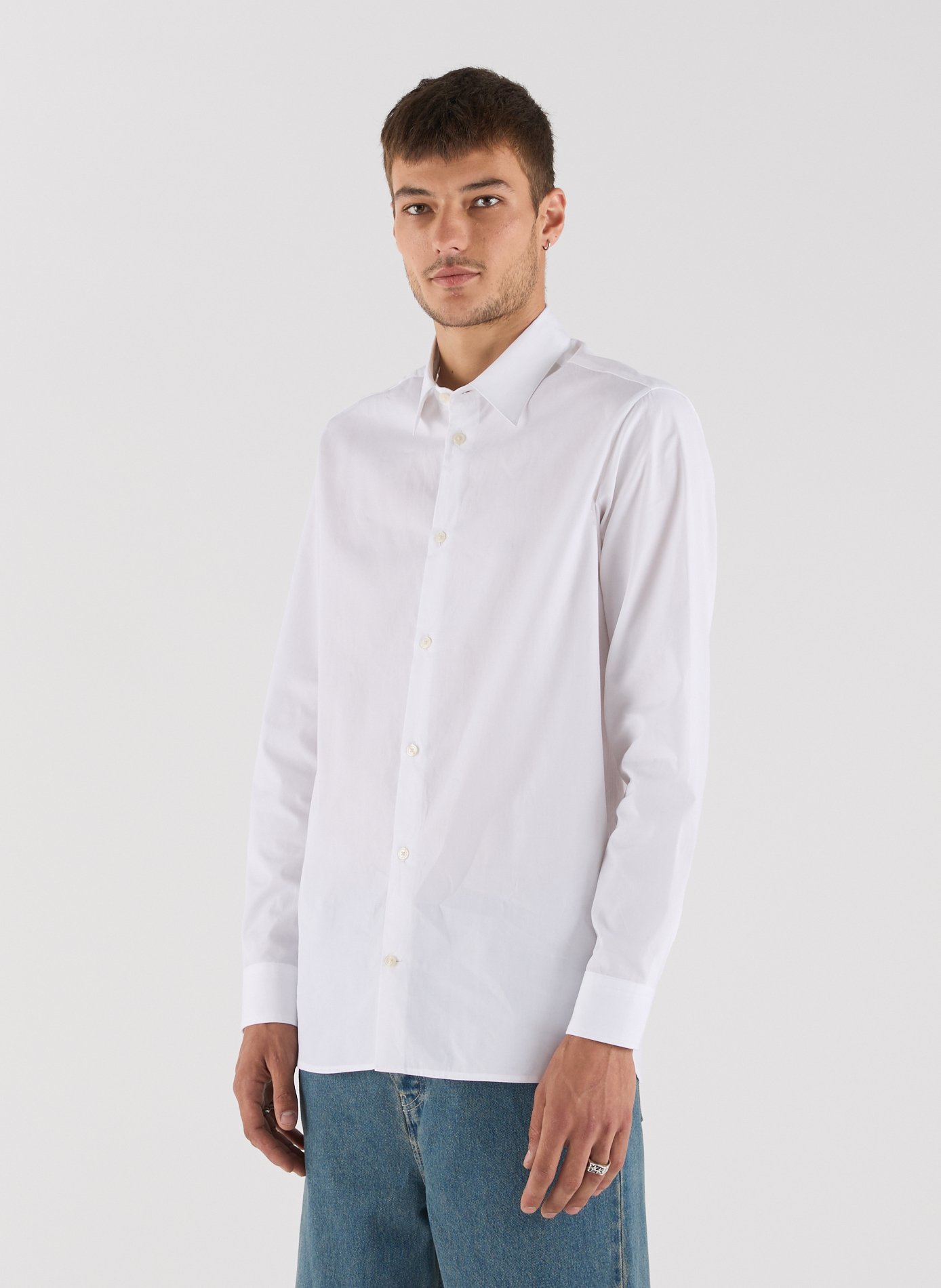 Katoenen blouse met klassieke kraag SAISON 1865 Wit