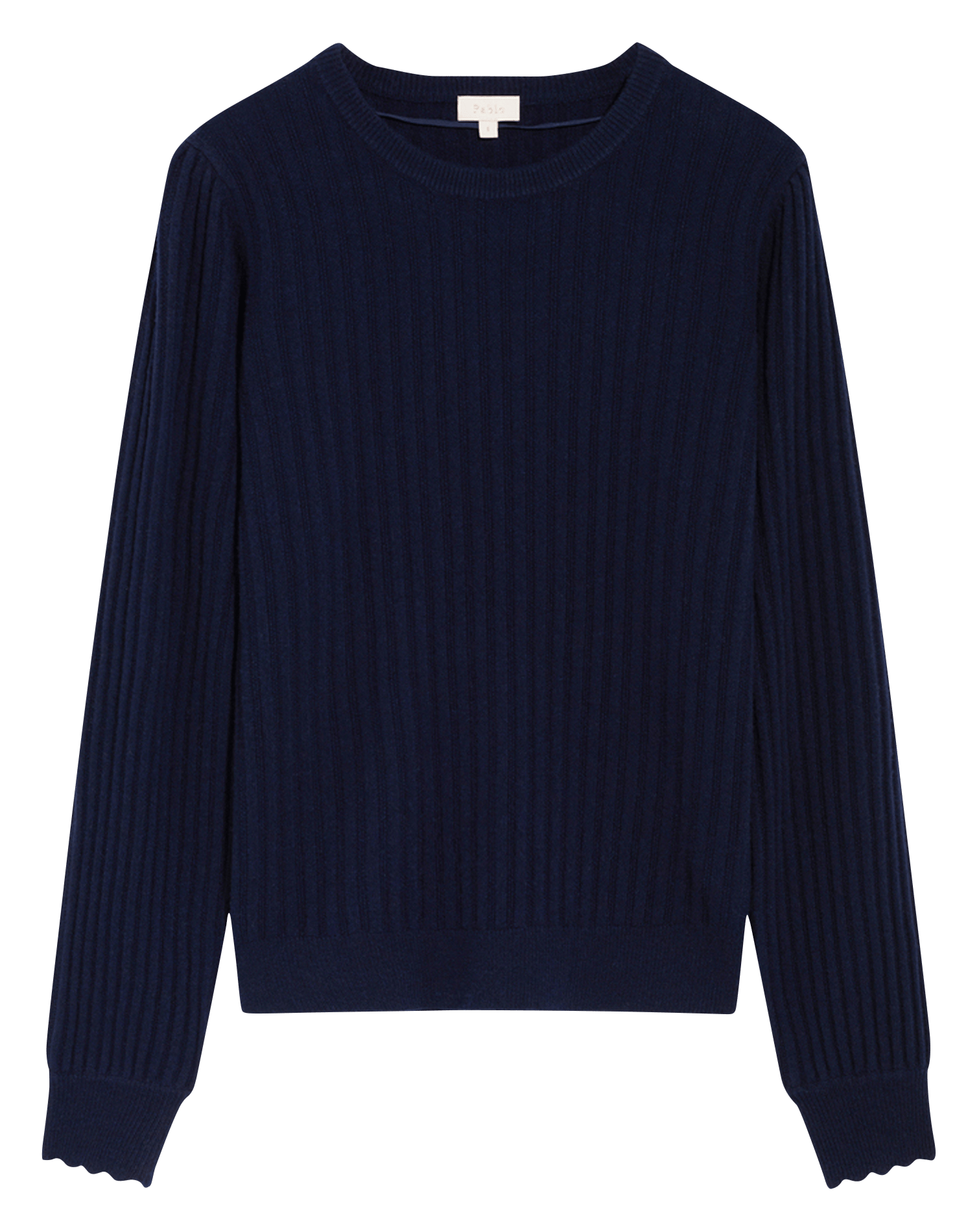 Round-neck wool sweater PABLO Blue
