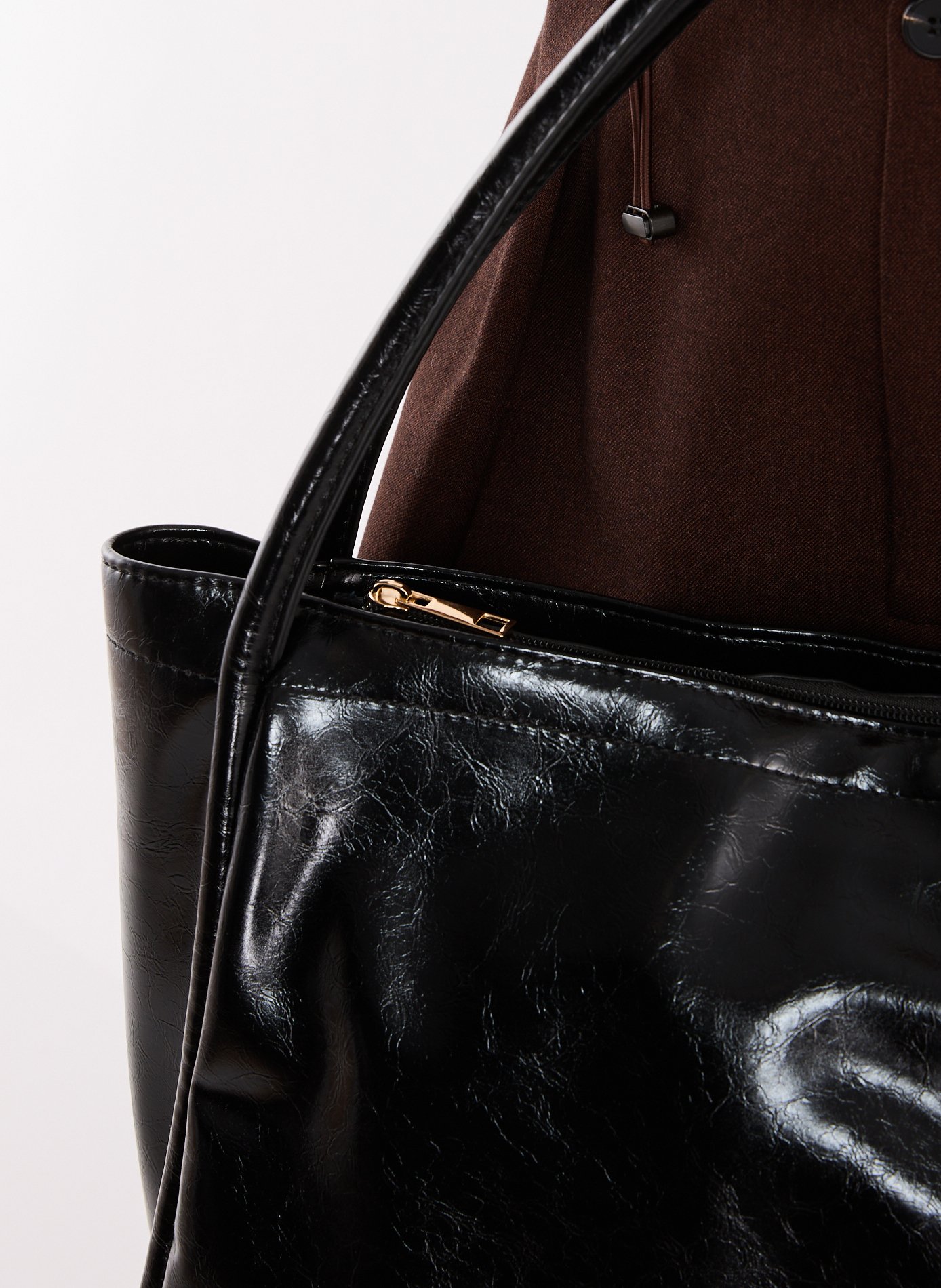 Crackled tote bag AU PRINTEMPS PARIS Black