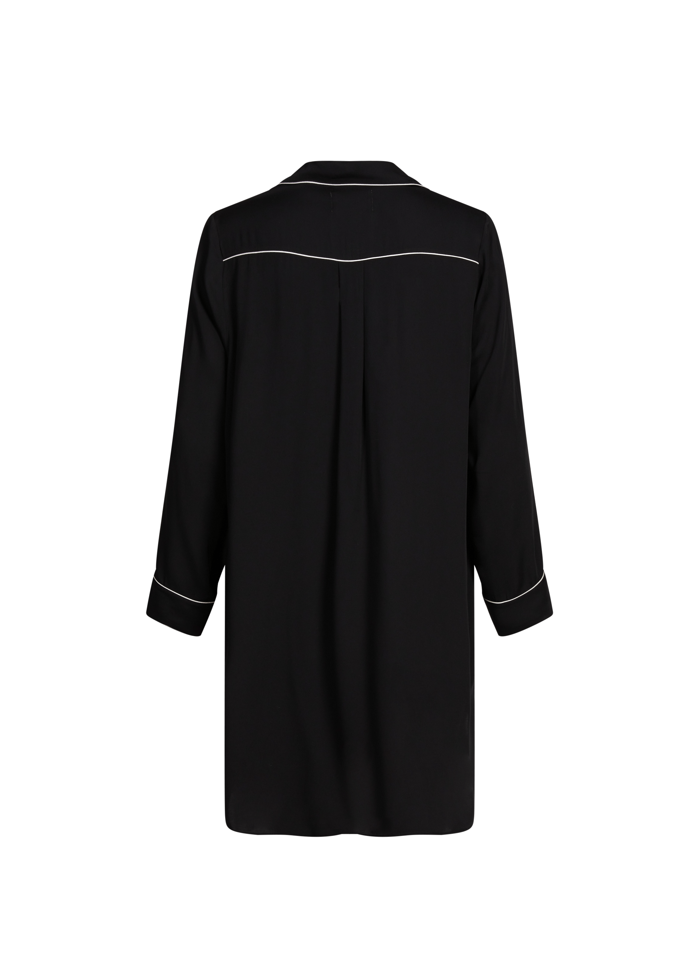 Night shirt with ulos collar SAISON 1865 Black