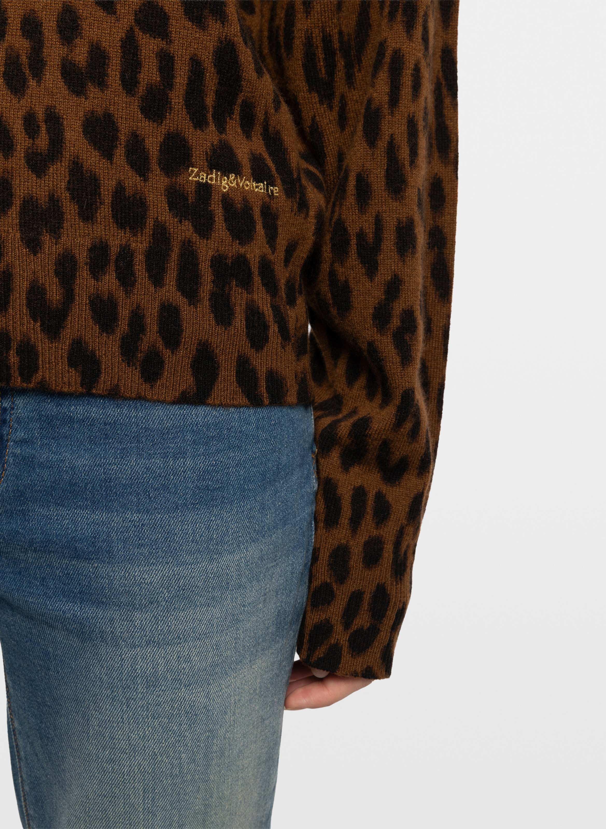 Pull droit en laine et cachemire ZADIG&VOLTAIRE Beige