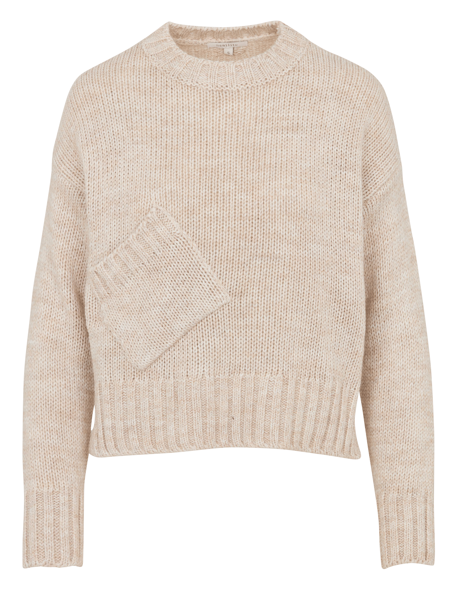 Pull ample col rond HUMILITY Blanc