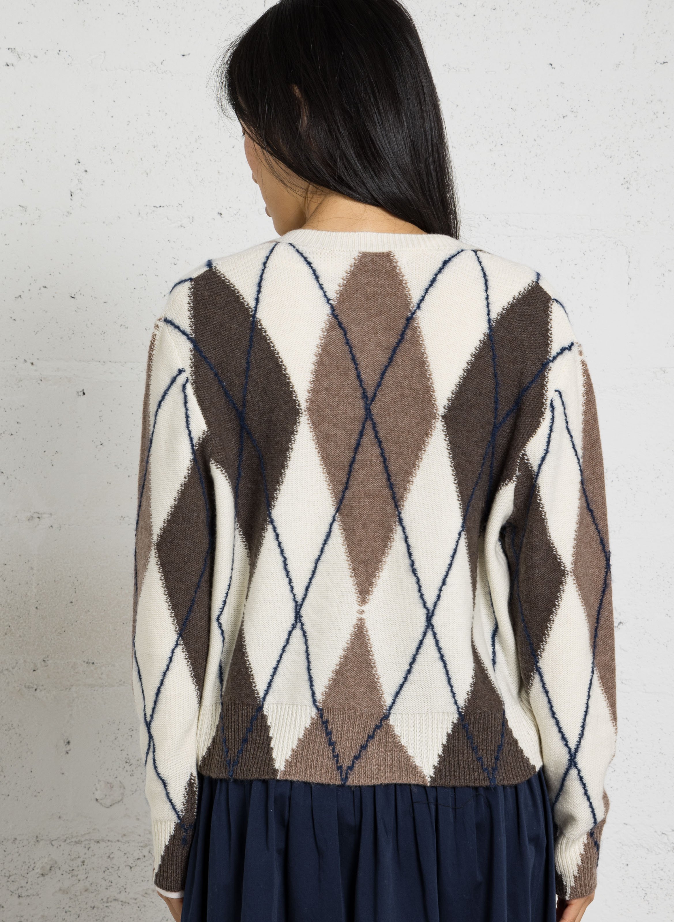 Cardigan droit en laine et cachemire MAJESTIC FILATURES Beige