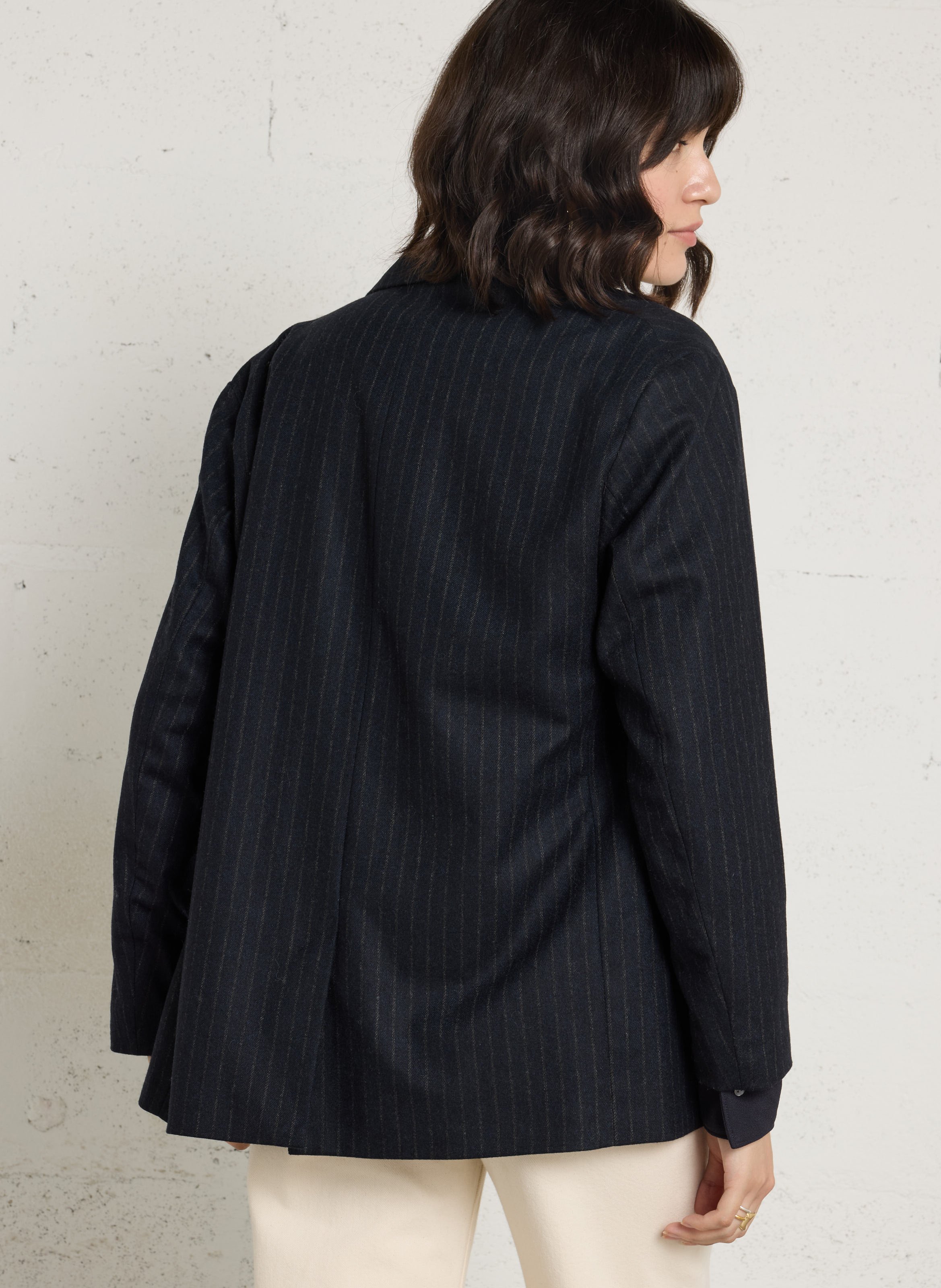 Gestreepte recht gesneden blazer HARTFORD Blauw