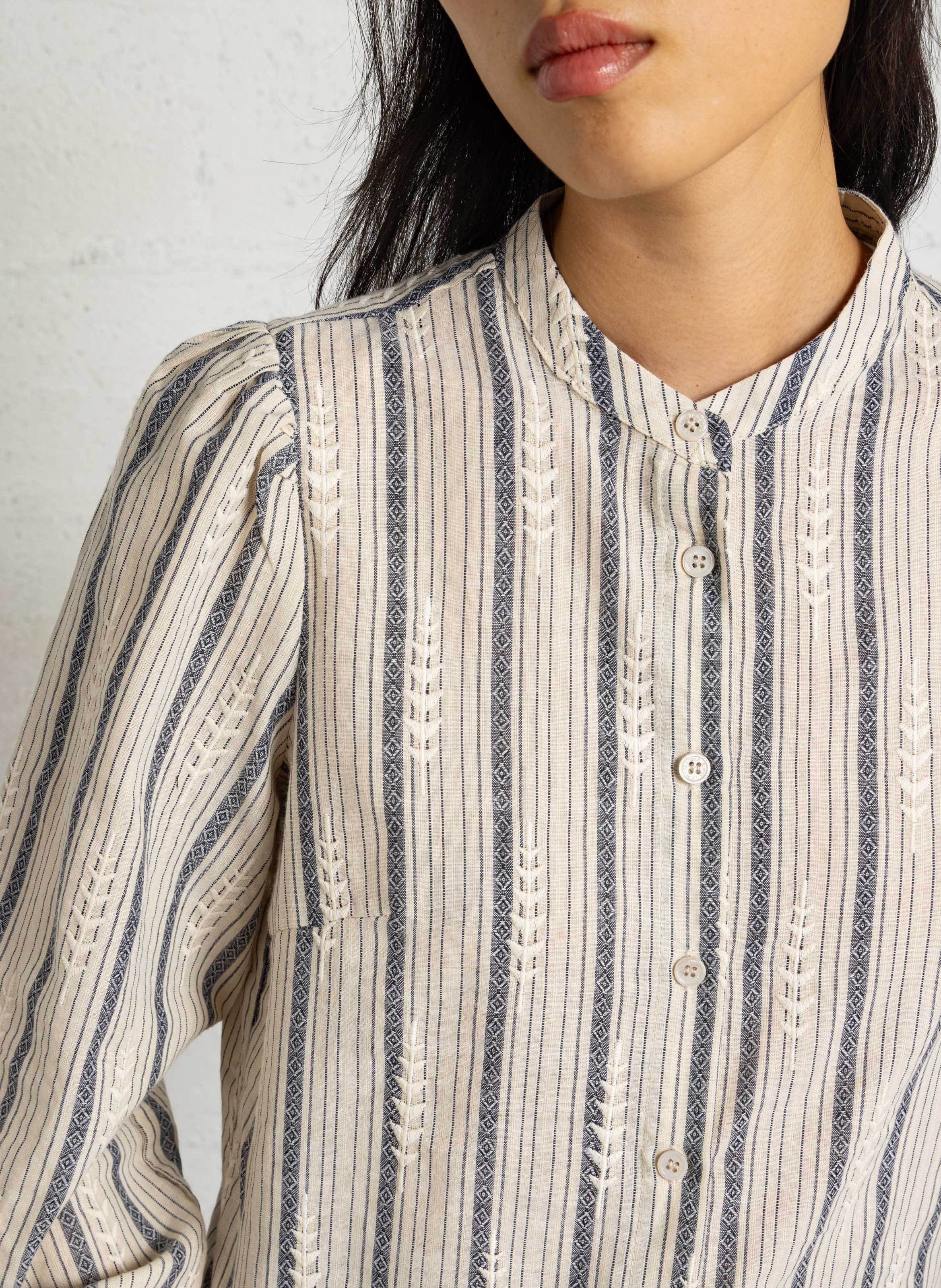 Gerade Bluse mit Baumwollmuster LA PETITE ETOILE Beige