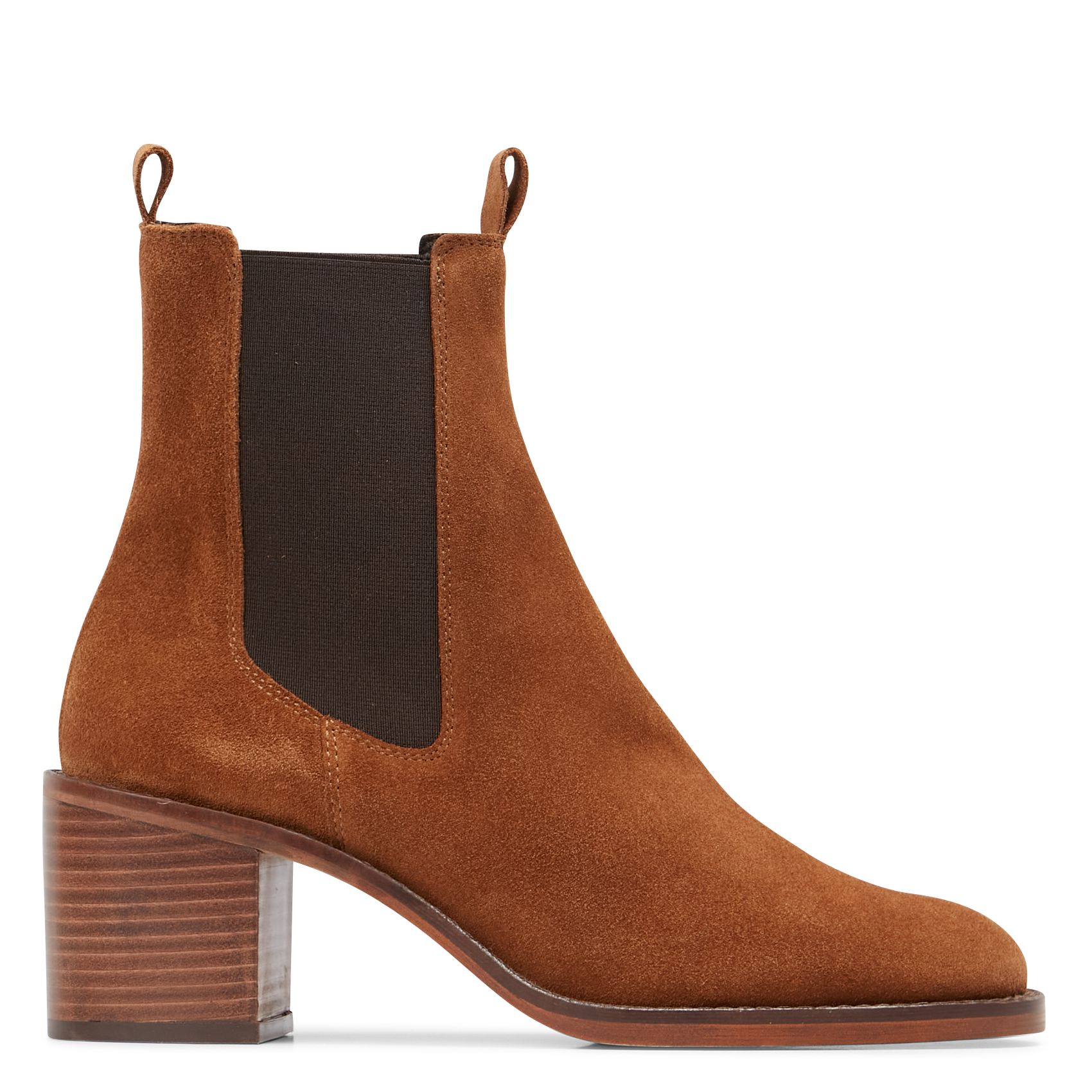 Heeled suede mid-calf boots JONAK Brown