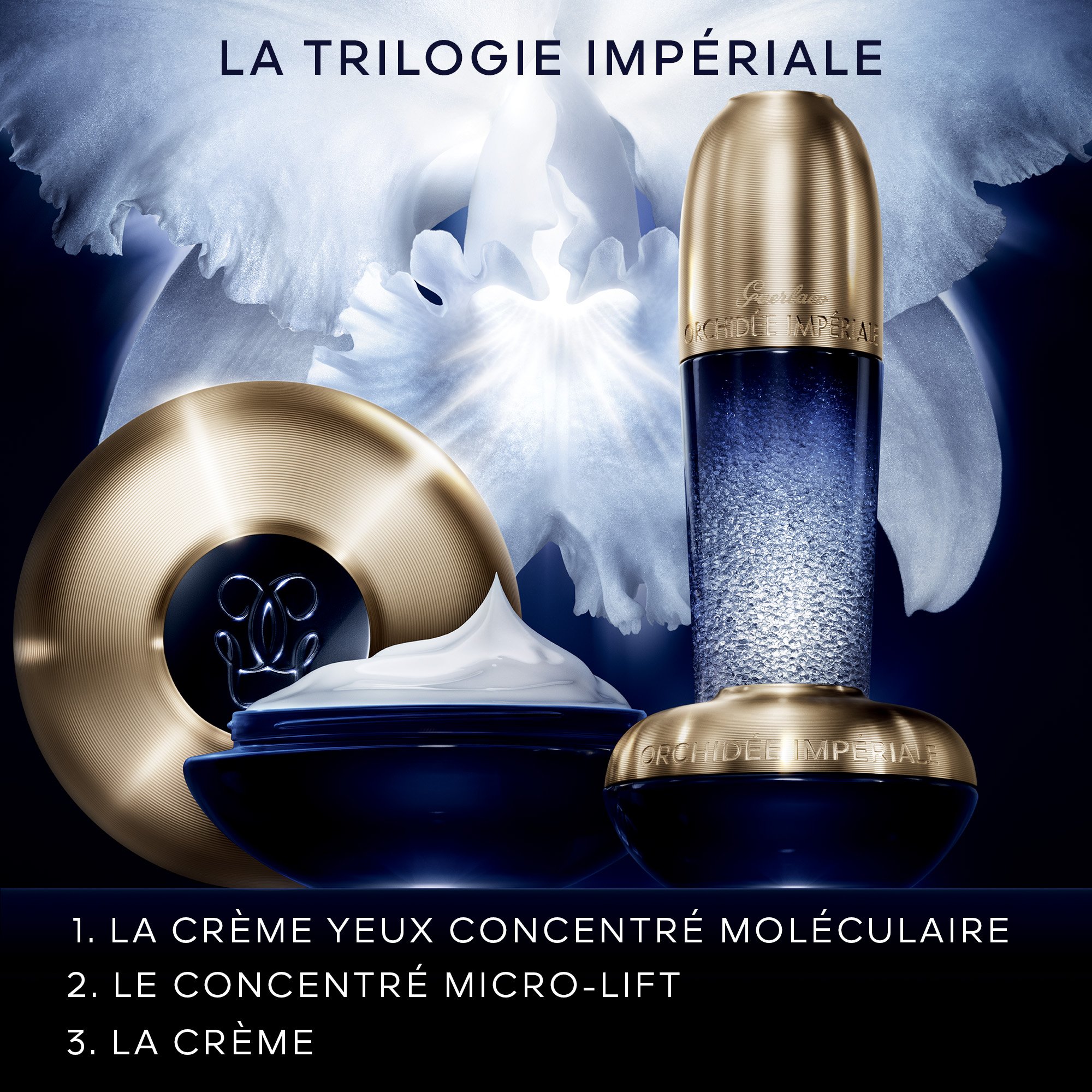 ORCHIDÉE IMPÉRIALE La Crème Yeux Concentré Moléculaire GUERLAIN No color