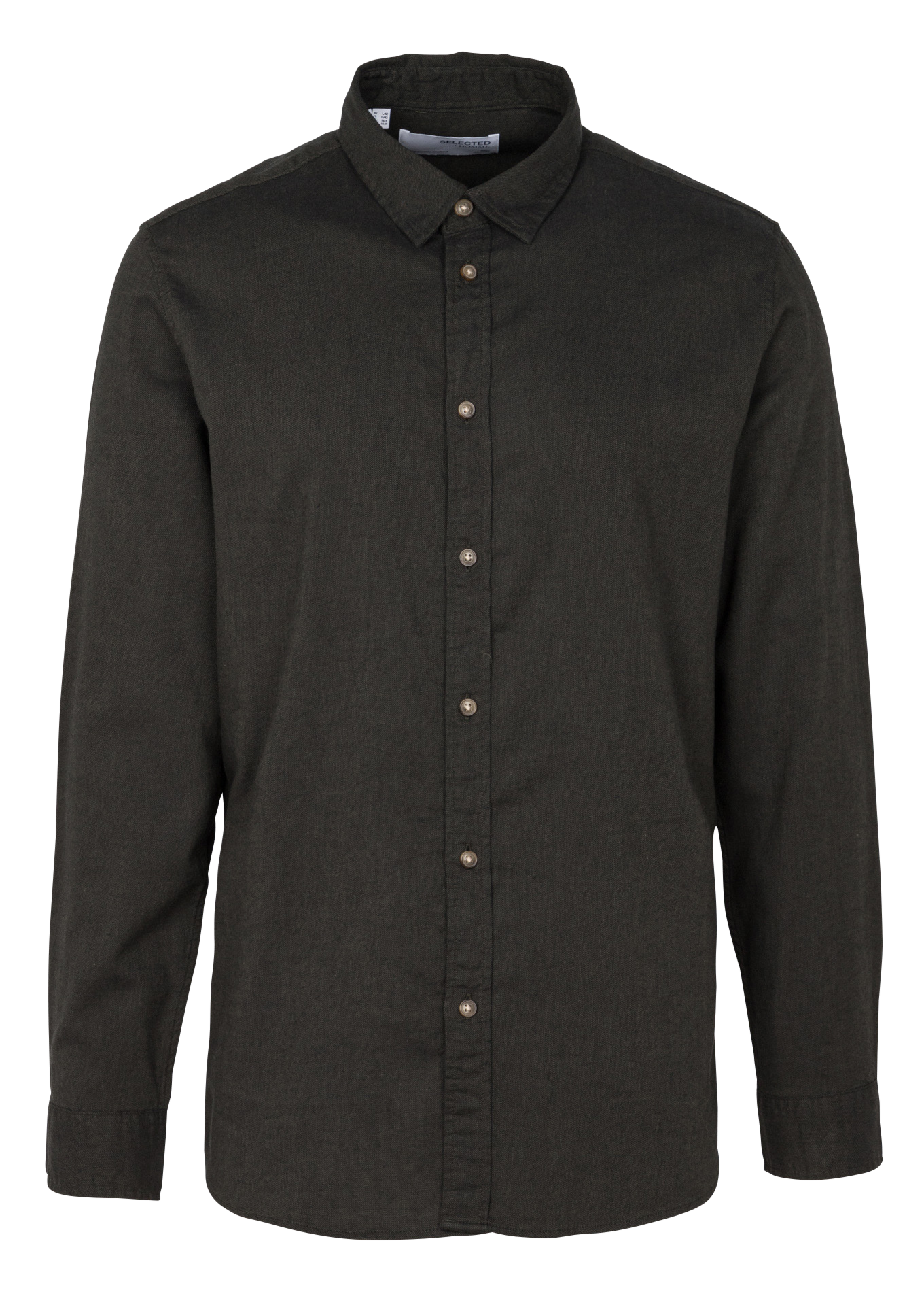 Gerade geschnittenes Hemd mit klassischem Kragen aus Baumwolle  Forest night