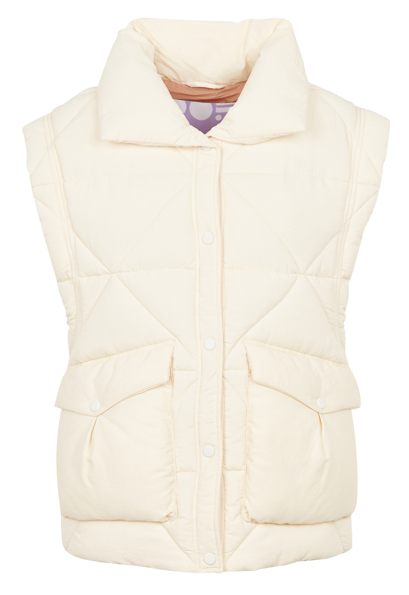 Doudoune droite sans manches OOF Blanc