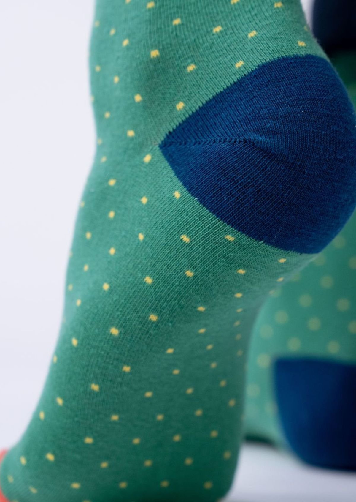 Chaussettes en coton peigné à pois BILLYBELT Vert