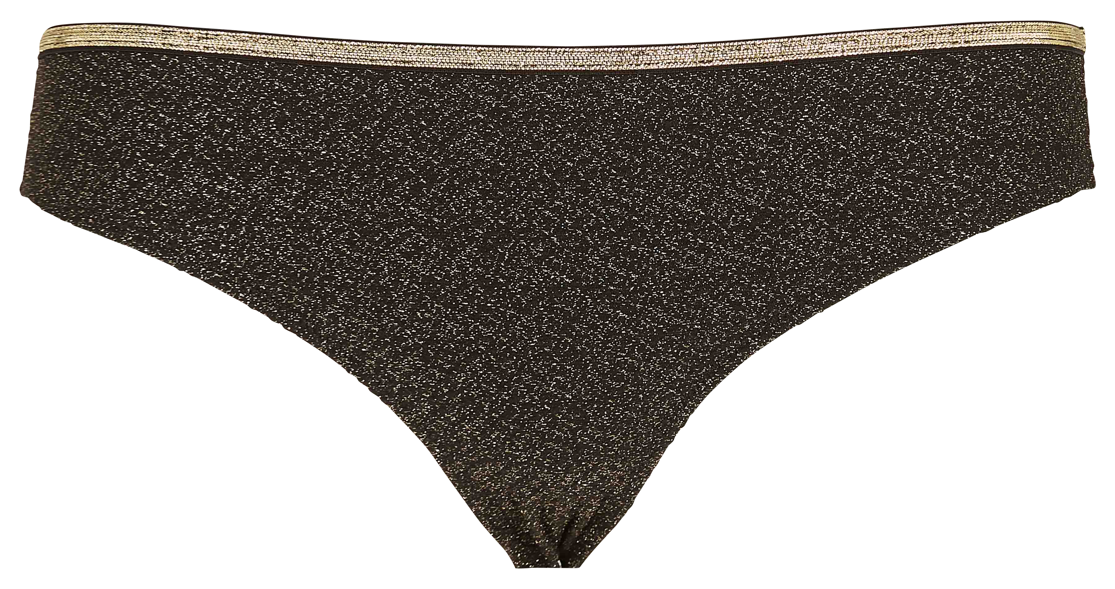 Bas de bikini tanga pailleté LA NOUVELLE Noir