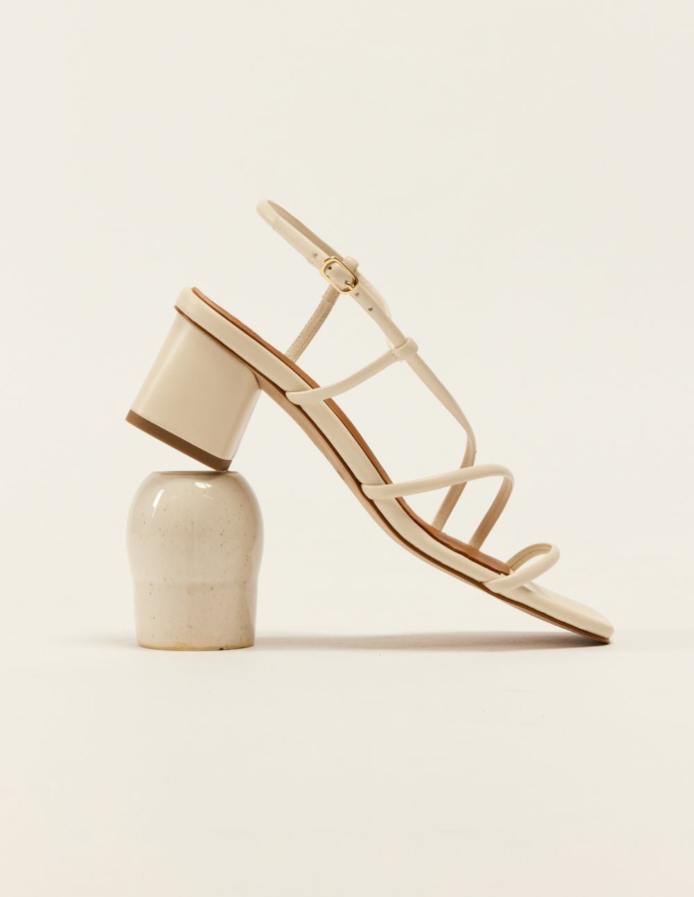 Heeled sandals ODAJE EX. M.MOUSTACHE Beige