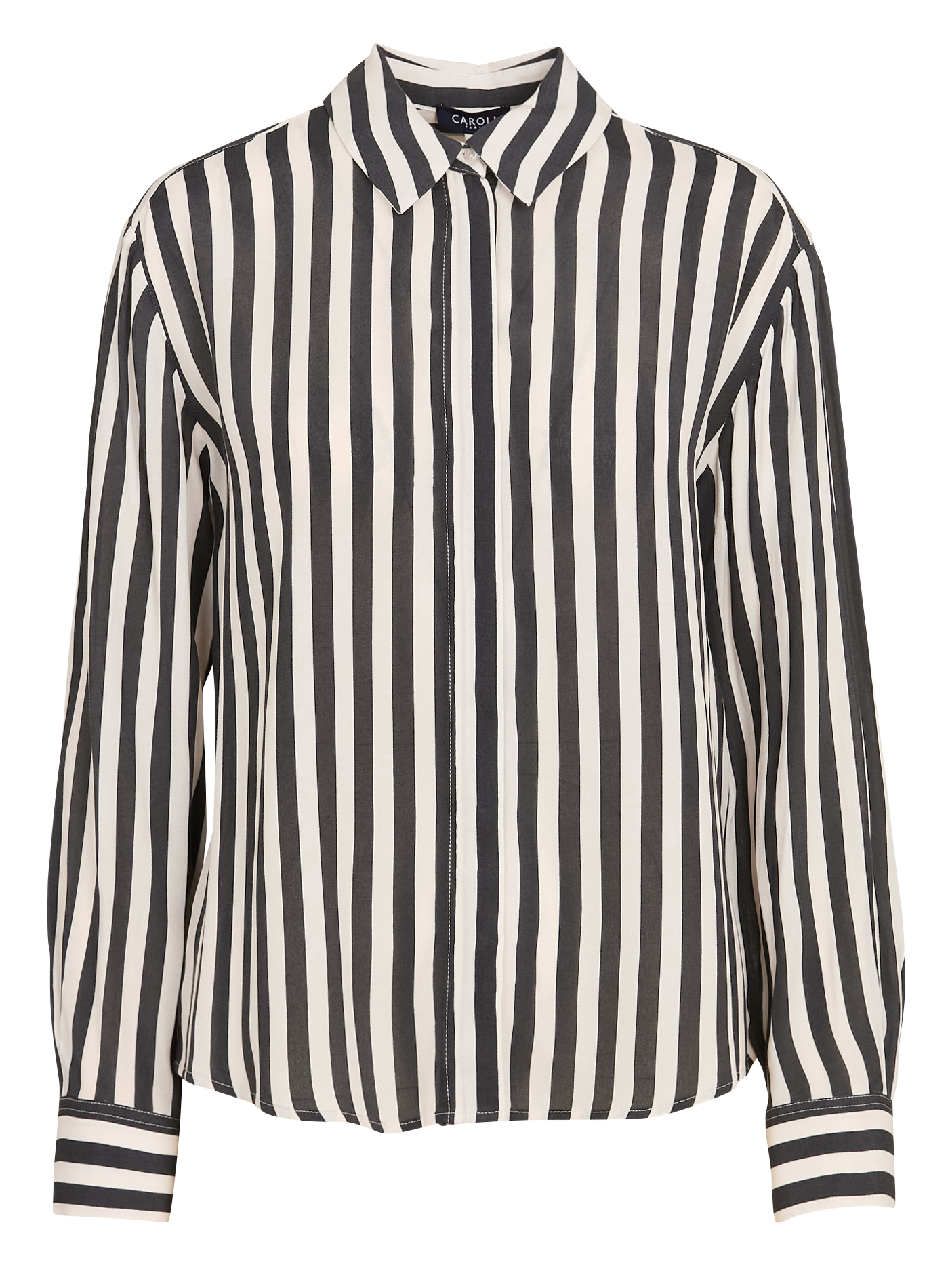 Chemise à rayures col classique CAROLL Gris