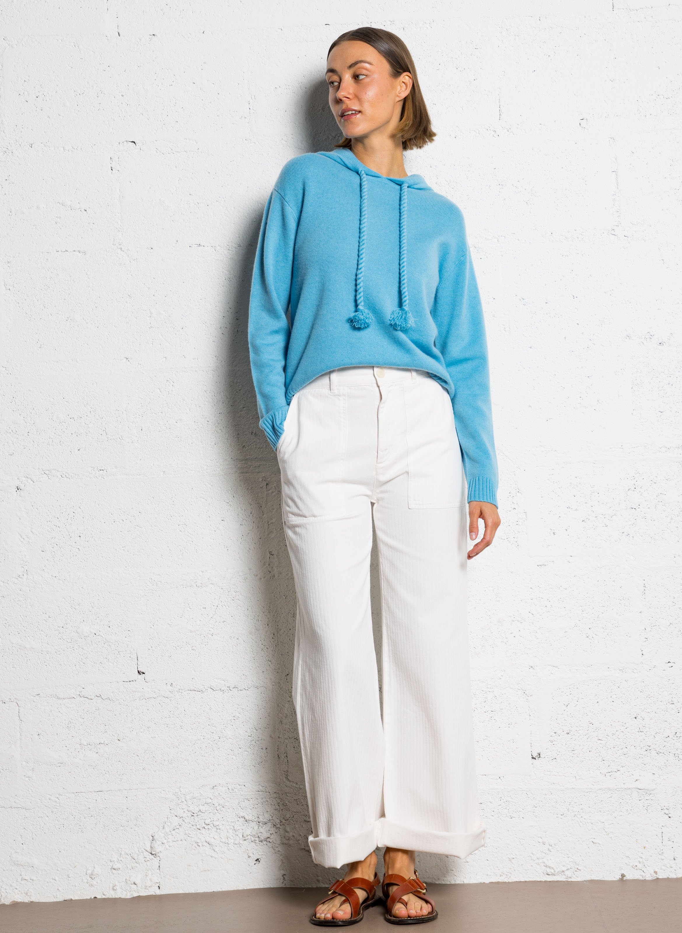 Oversized trui Soka van kasjmier KUJTEN Blauw